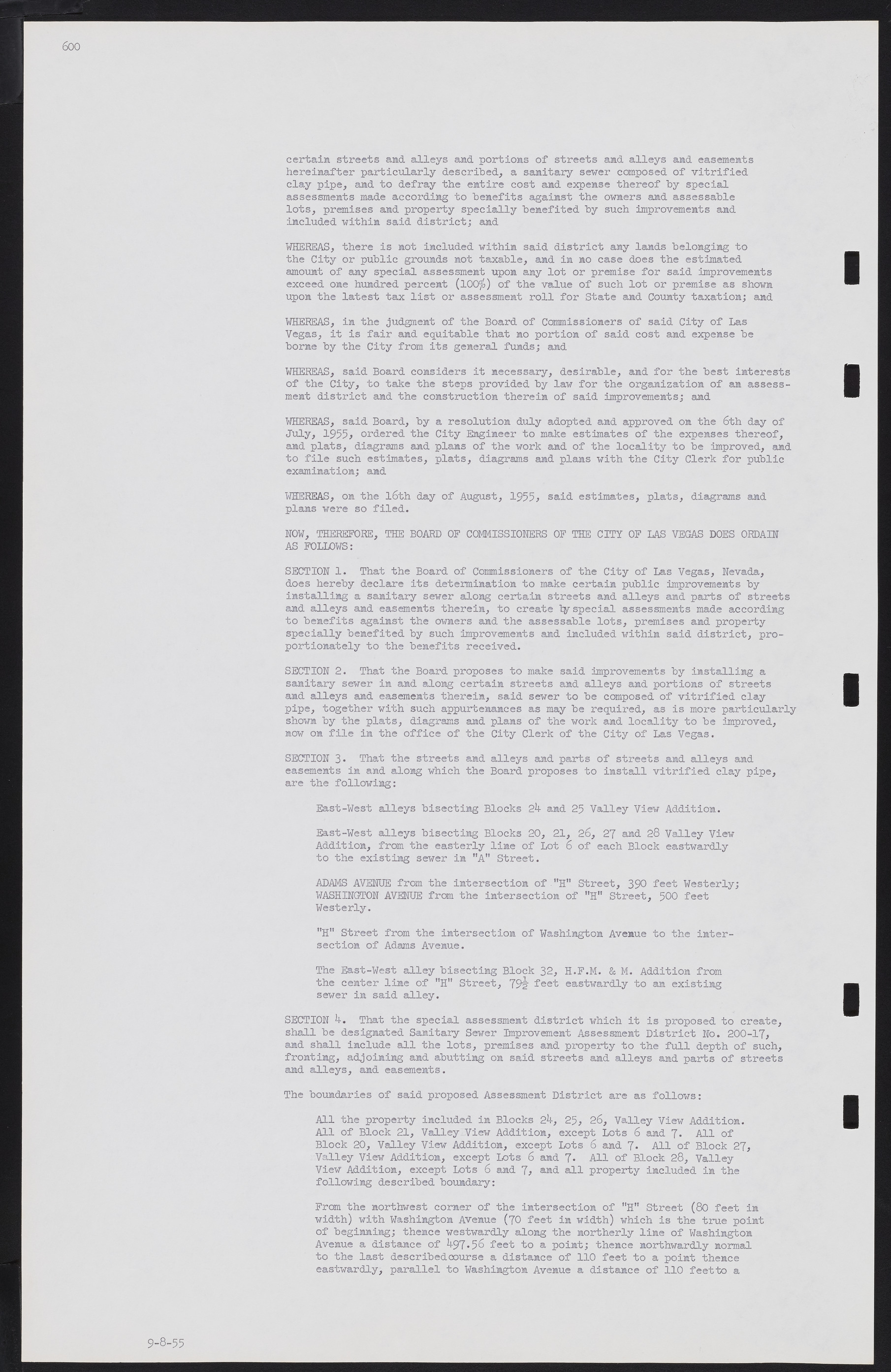 Las Vegas City Commission Minutes, February 17, 1954 to September 21, 1955, lvc000009-606