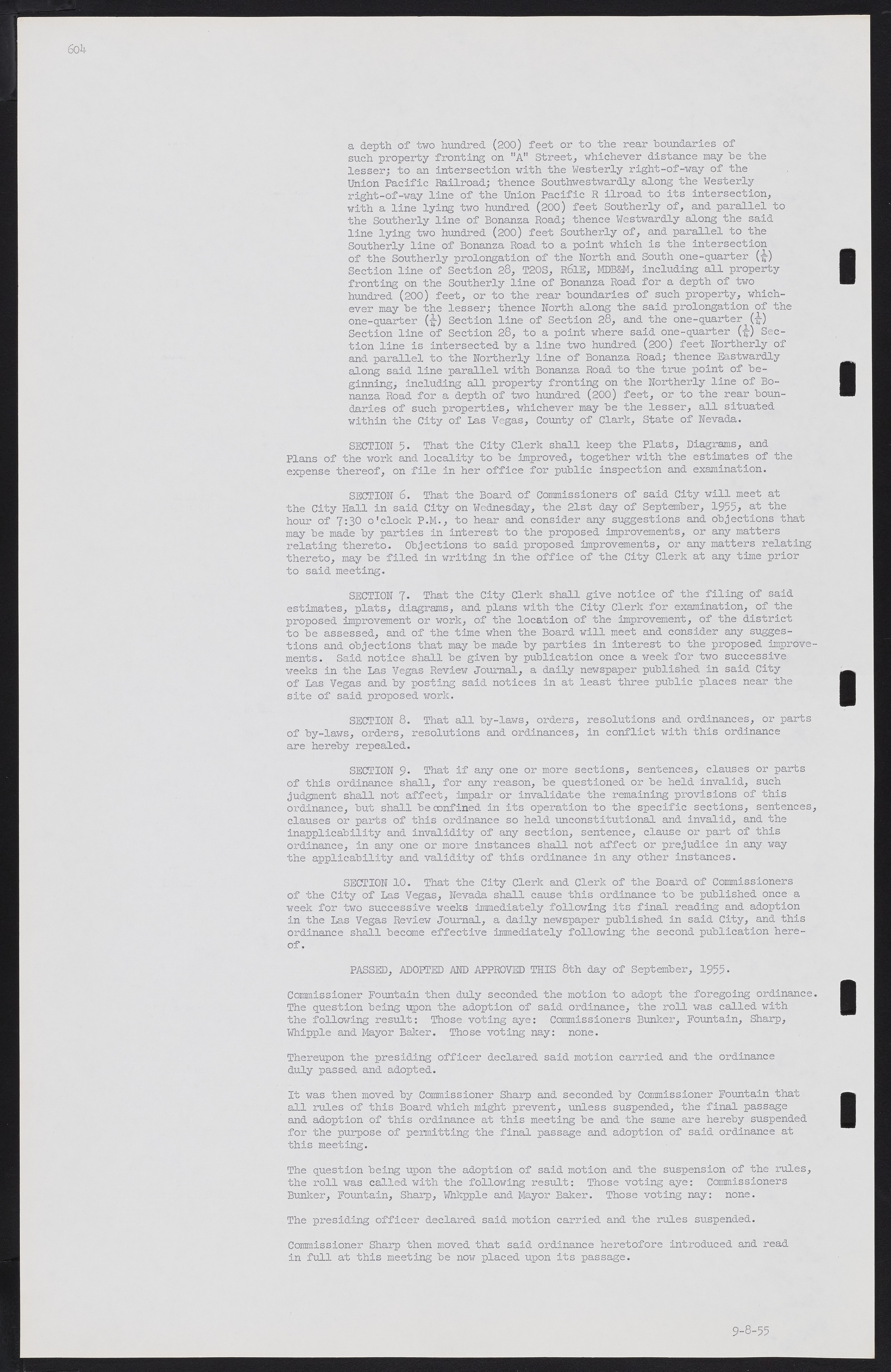 Las Vegas City Commission Minutes, February 17, 1954 to September 21, 1955, lvc000009-610