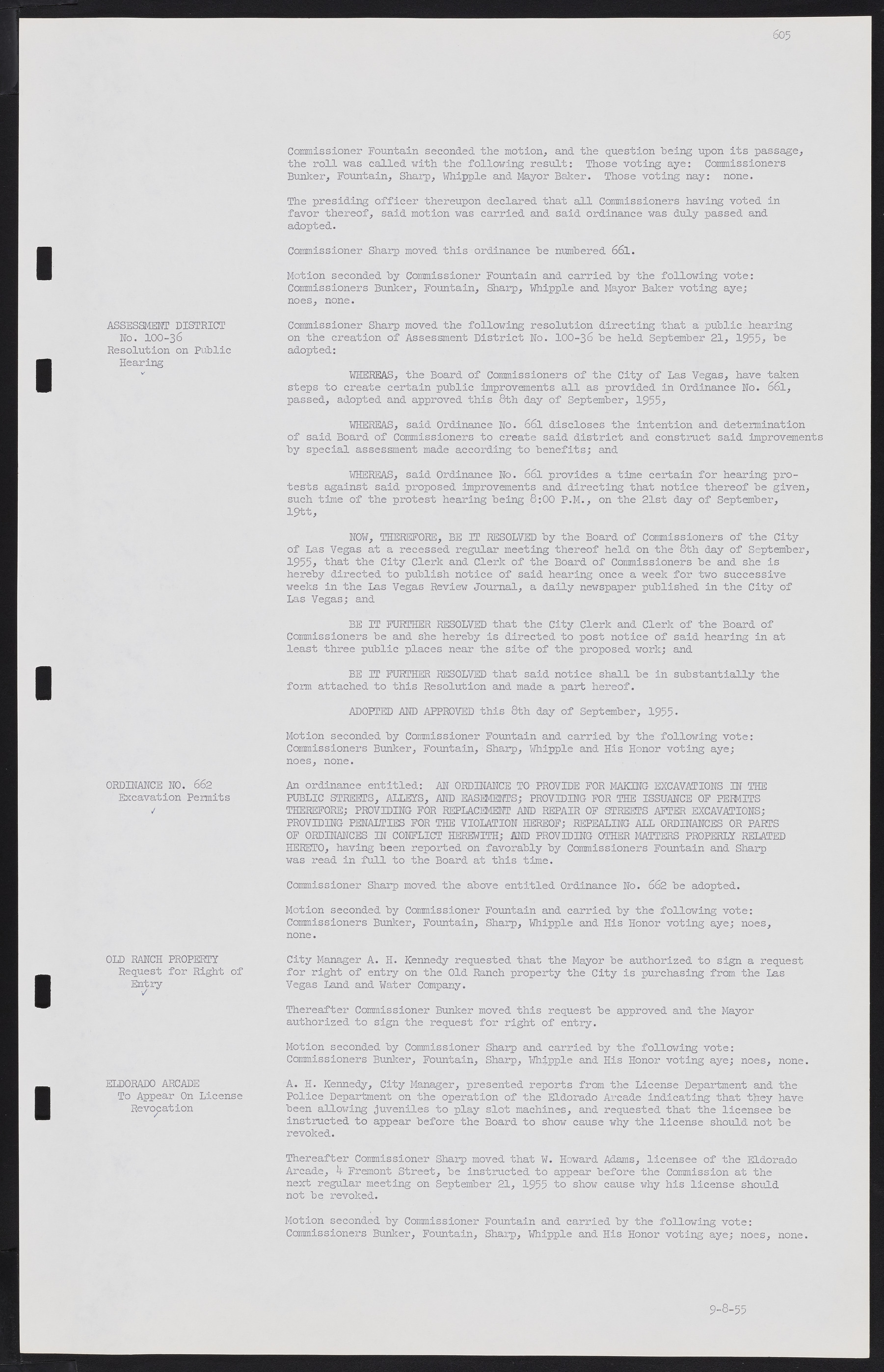 Las Vegas City Commission Minutes, February 17, 1954 to September 21, 1955, lvc000009-611