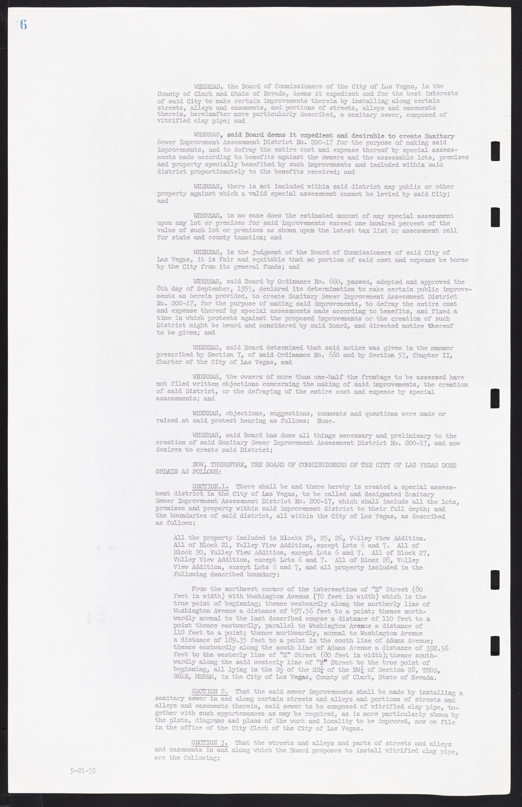 Las Vegas City Commission Minutes, September 21, 1955 to November 20, 1957, lvc000010-12