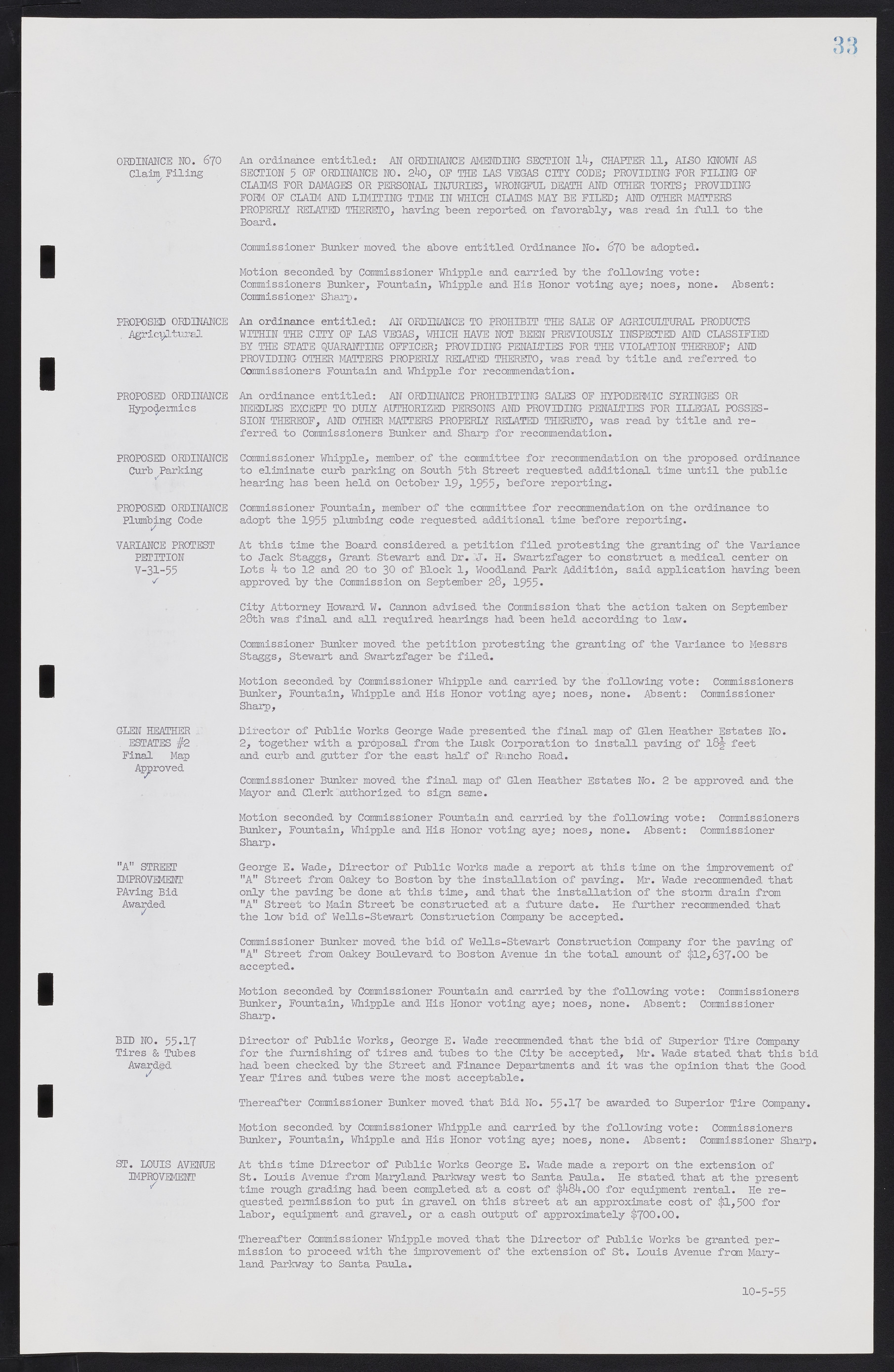 Las Vegas City Commission Minutes, September 21, 1955 to November 20, 1957, lvc000010-39