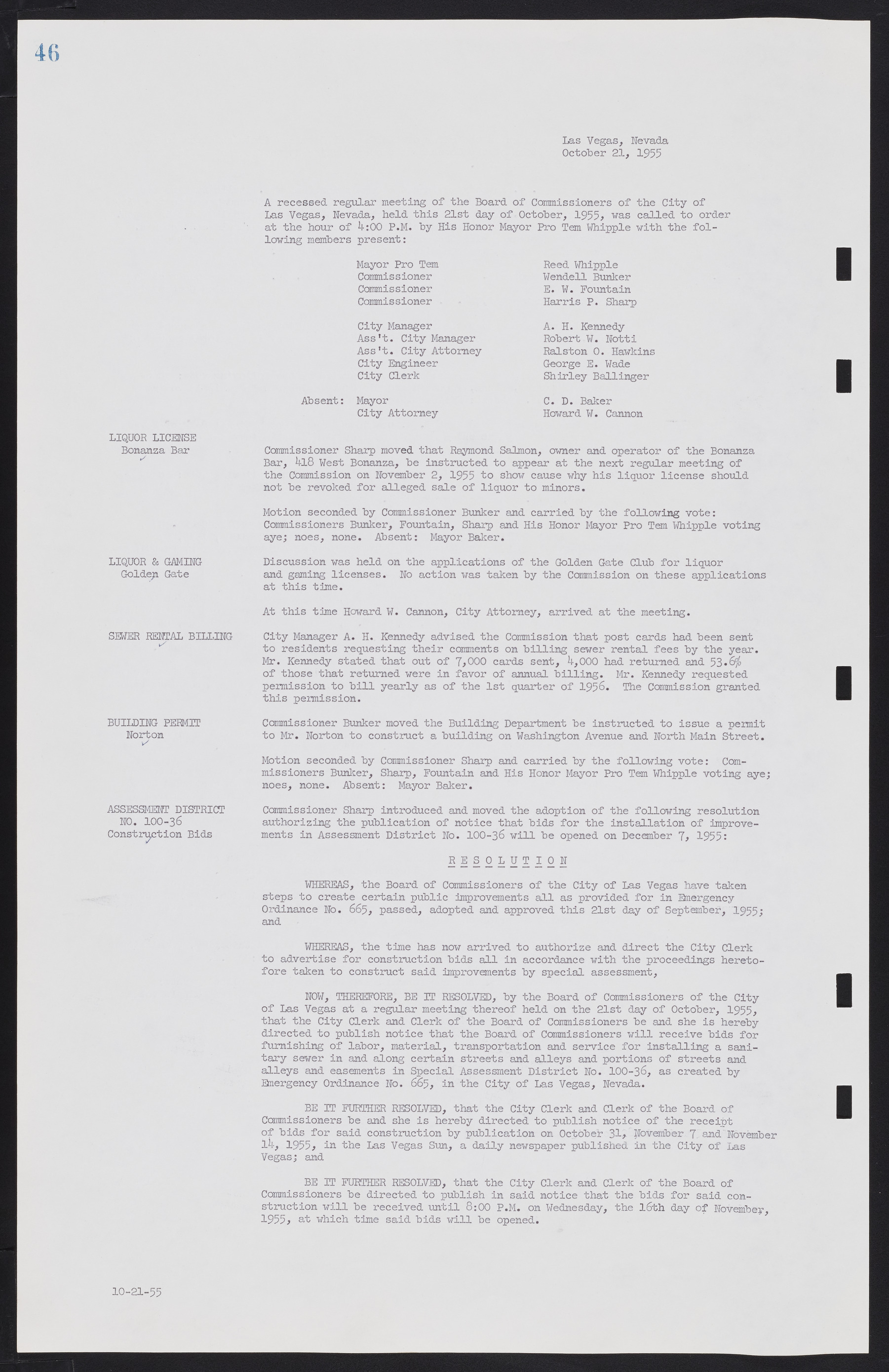 Las Vegas City Commission Minutes, September 21, 1955 to November 20, 1957, lvc000010-52