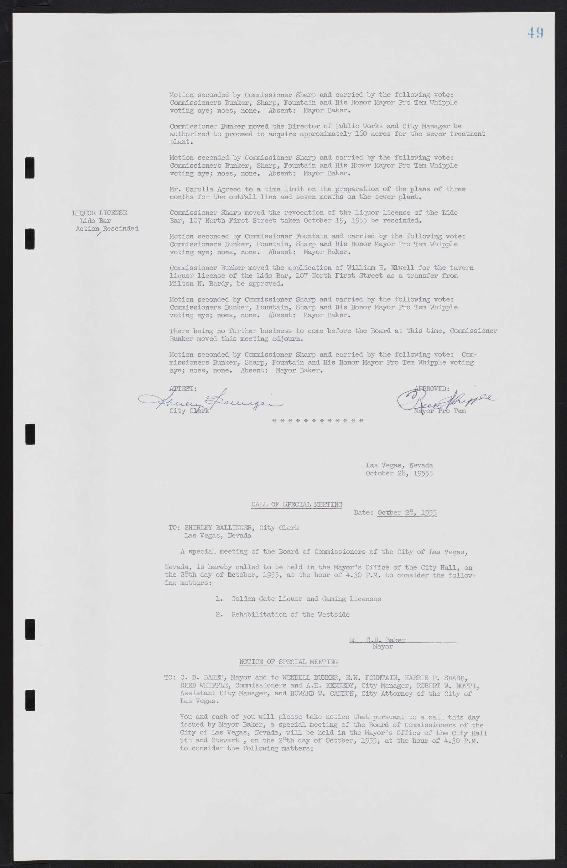 Las Vegas City Commission Minutes, September 21, 1955 to November 20, 1957, lvc000010-55