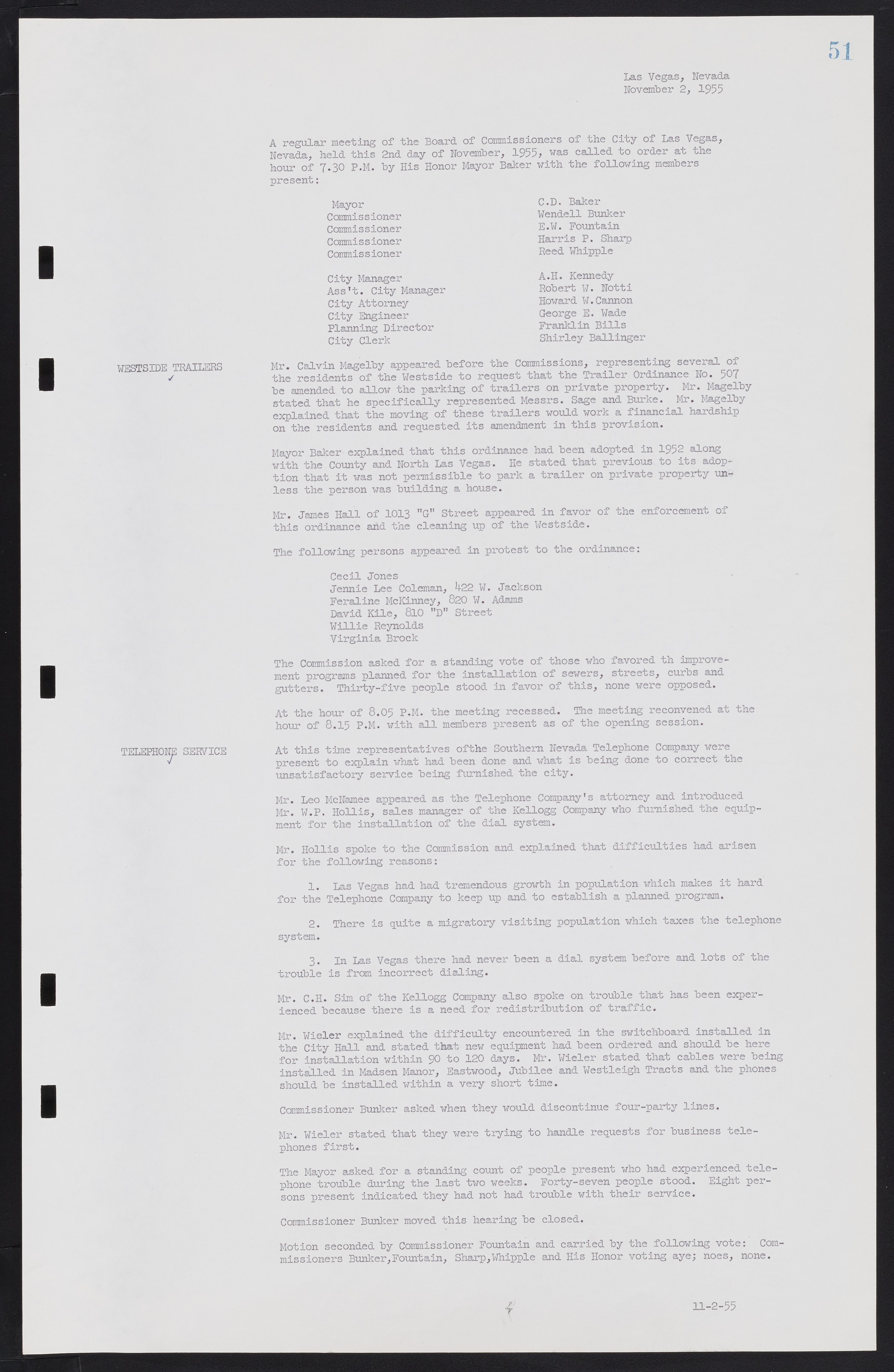 Las Vegas City Commission Minutes, September 21, 1955 to November 20, 1957, lvc000010-57