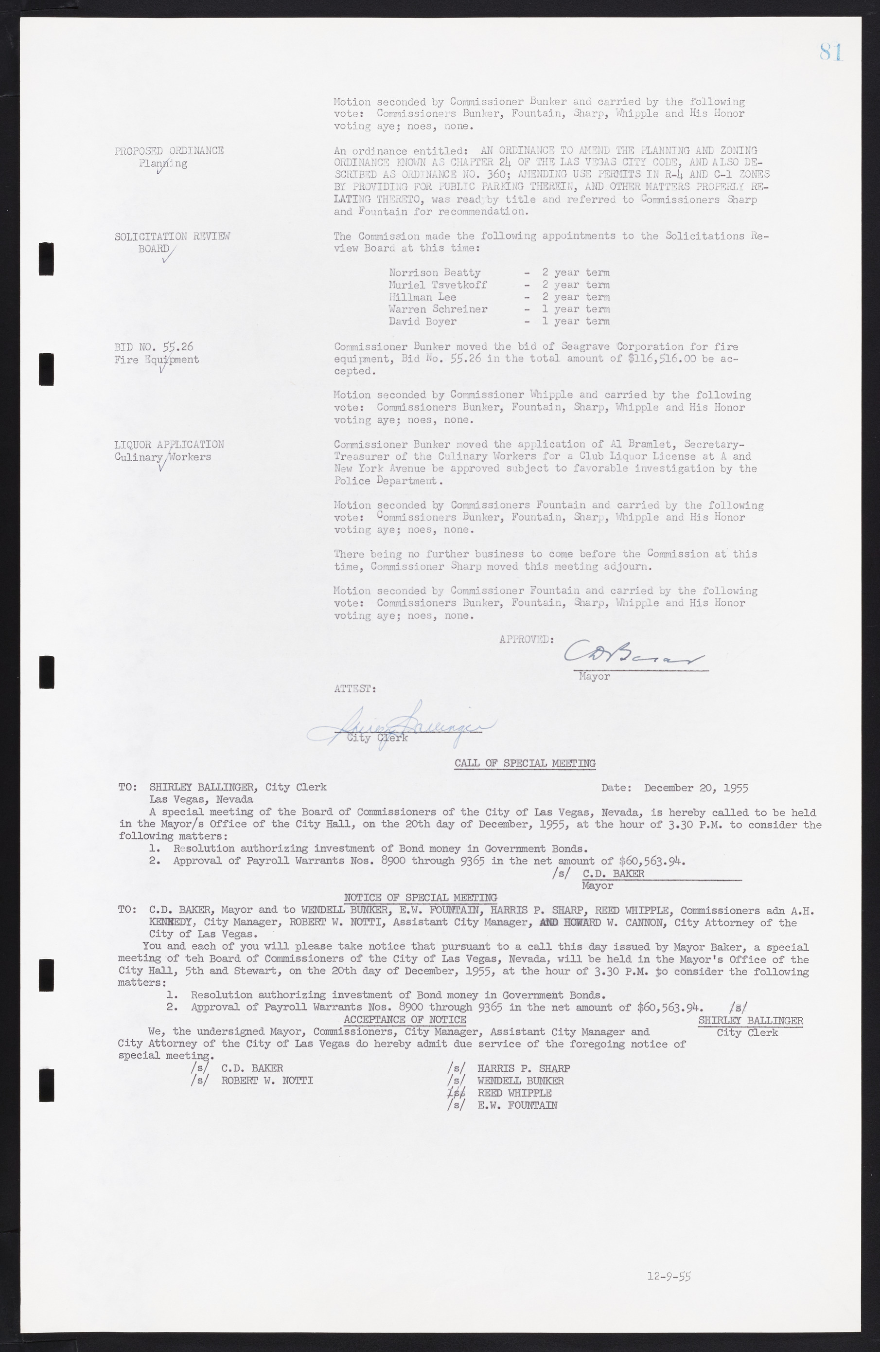 Las Vegas City Commission Minutes, September 21, 1955 to November 20, 1957, lvc000010-91