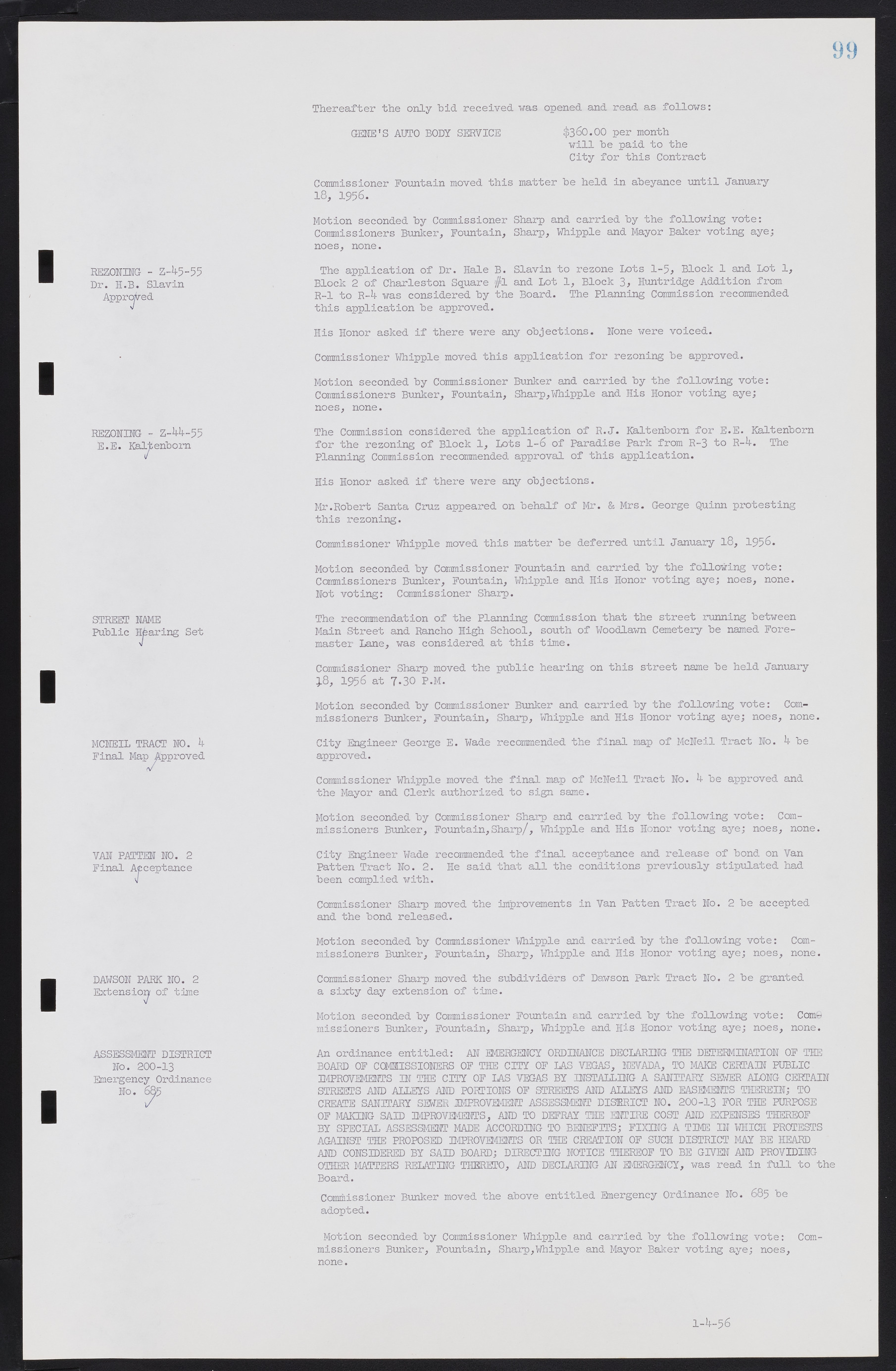 Las Vegas City Commission Minutes, September 21, 1955 to November 20, 1957, lvc000010-109