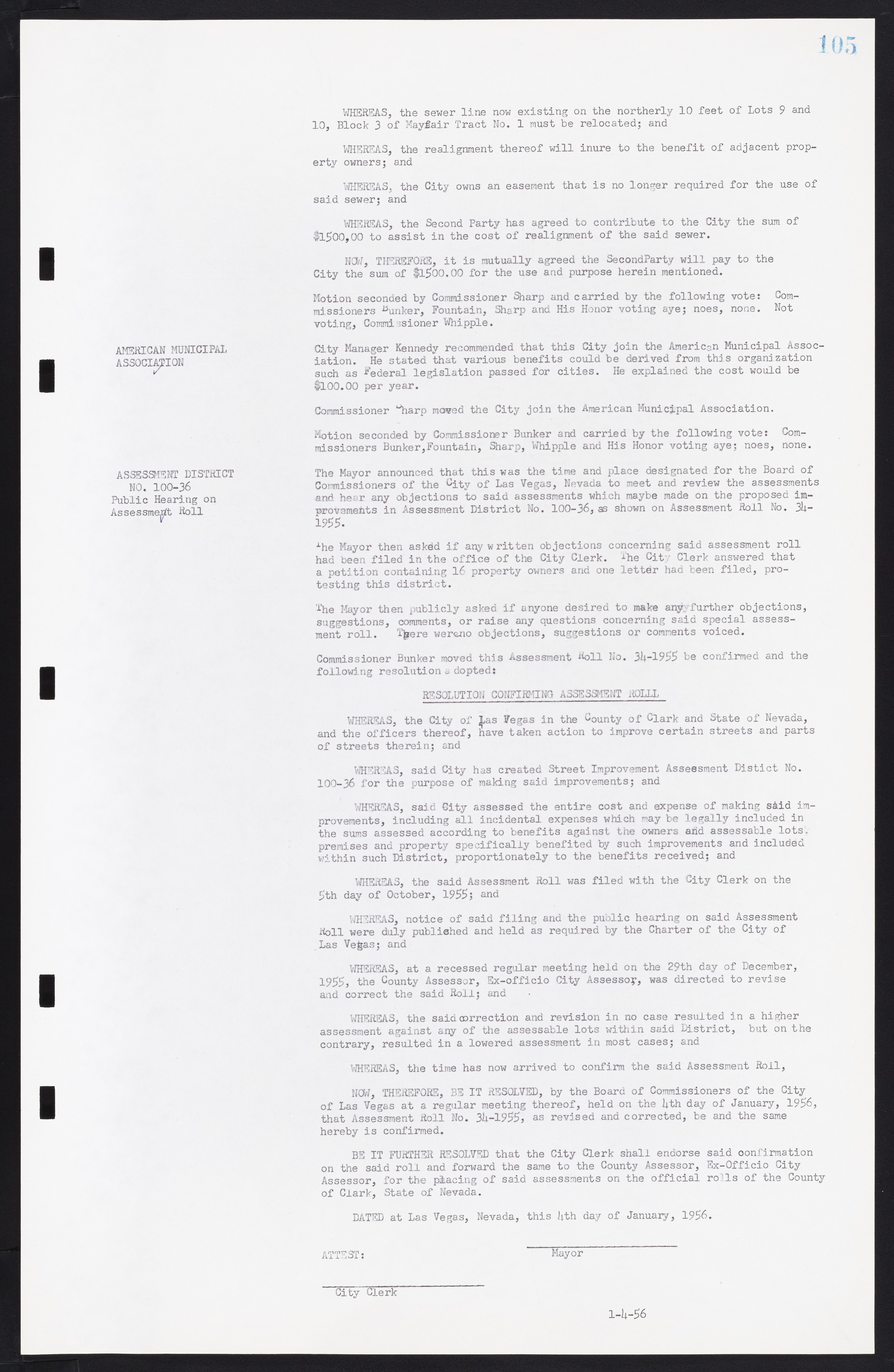 Las Vegas City Commission Minutes, September 21, 1955 to November 20, 1957, lvc000010-115