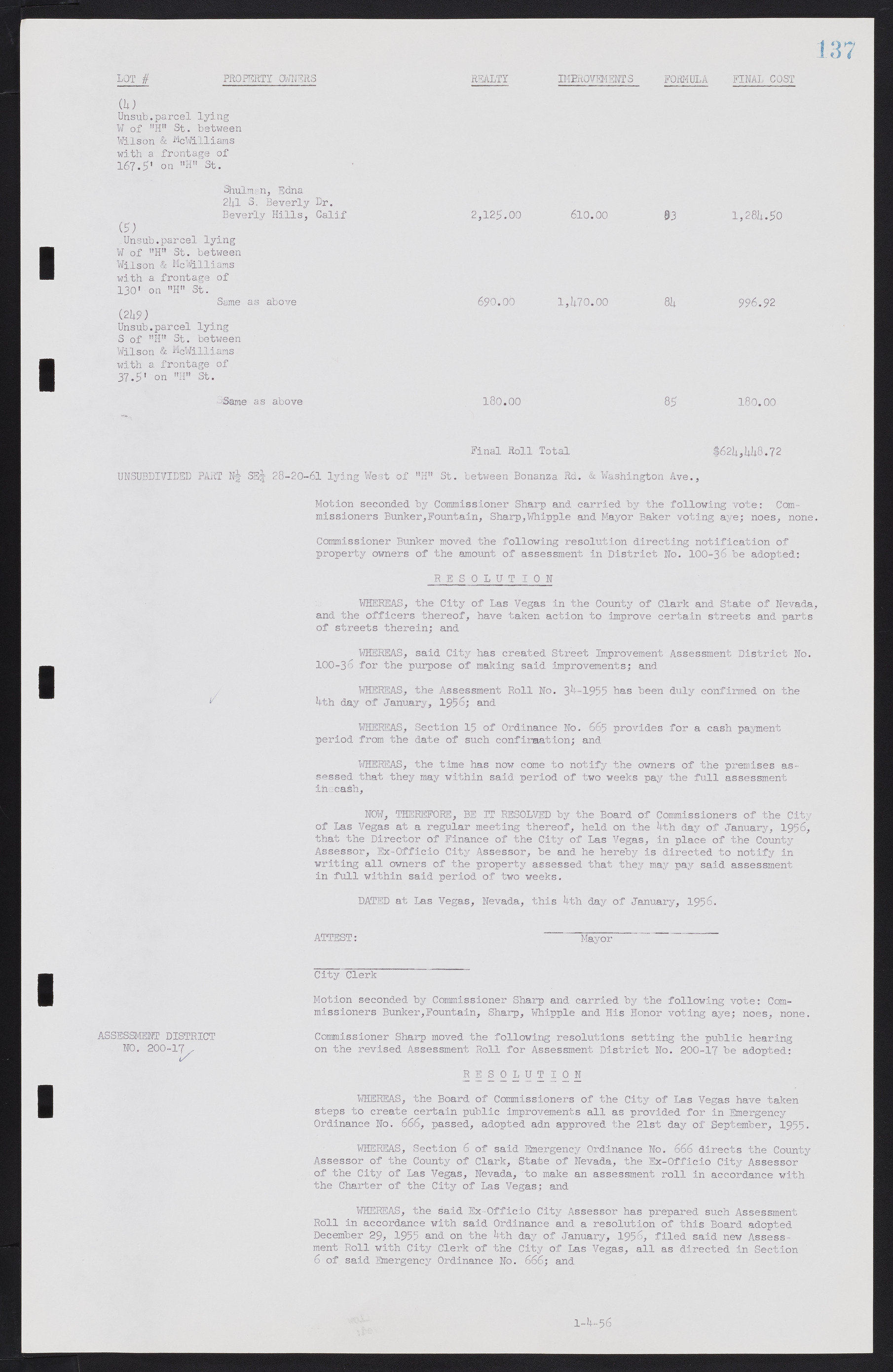 Las Vegas City Commission Minutes, September 21, 1955 to November 20, 1957, lvc000010-147