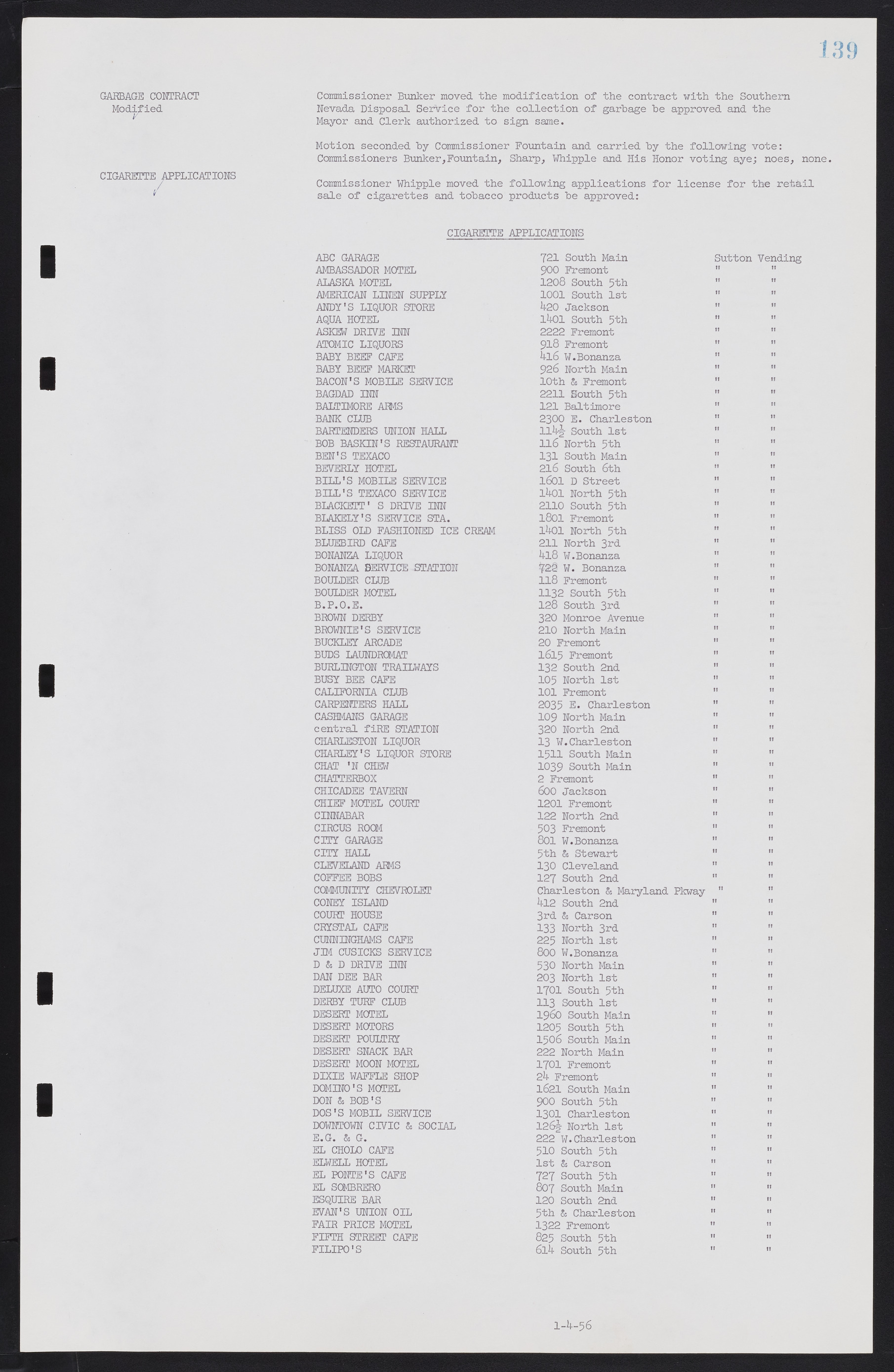 Las Vegas City Commission Minutes, September 21, 1955 to November 20, 1957, lvc000010-149