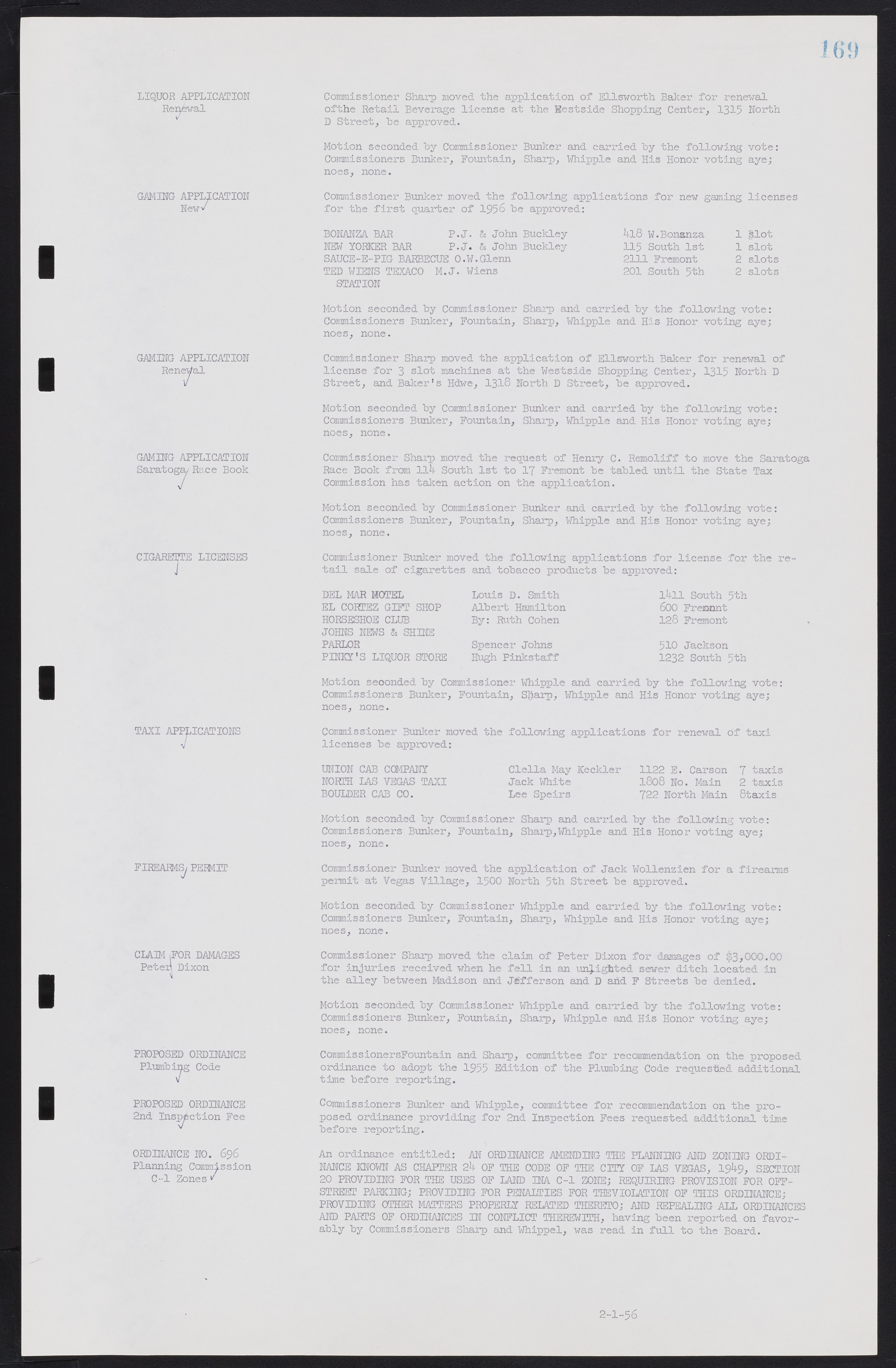 Las Vegas City Commission Minutes, September 21, 1955 to November 20, 1957, lvc000010-185