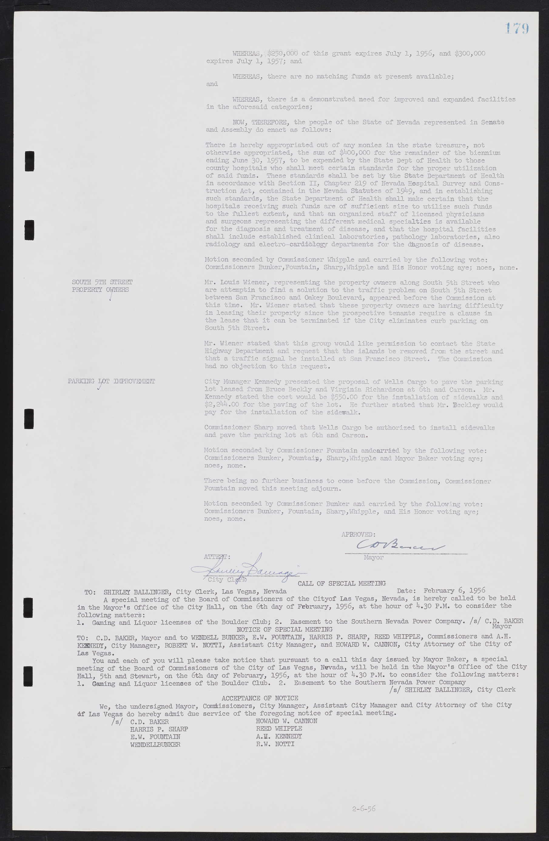 Las Vegas City Commission Minutes, September 21, 1955 to November 20, 1957, lvc000010-195