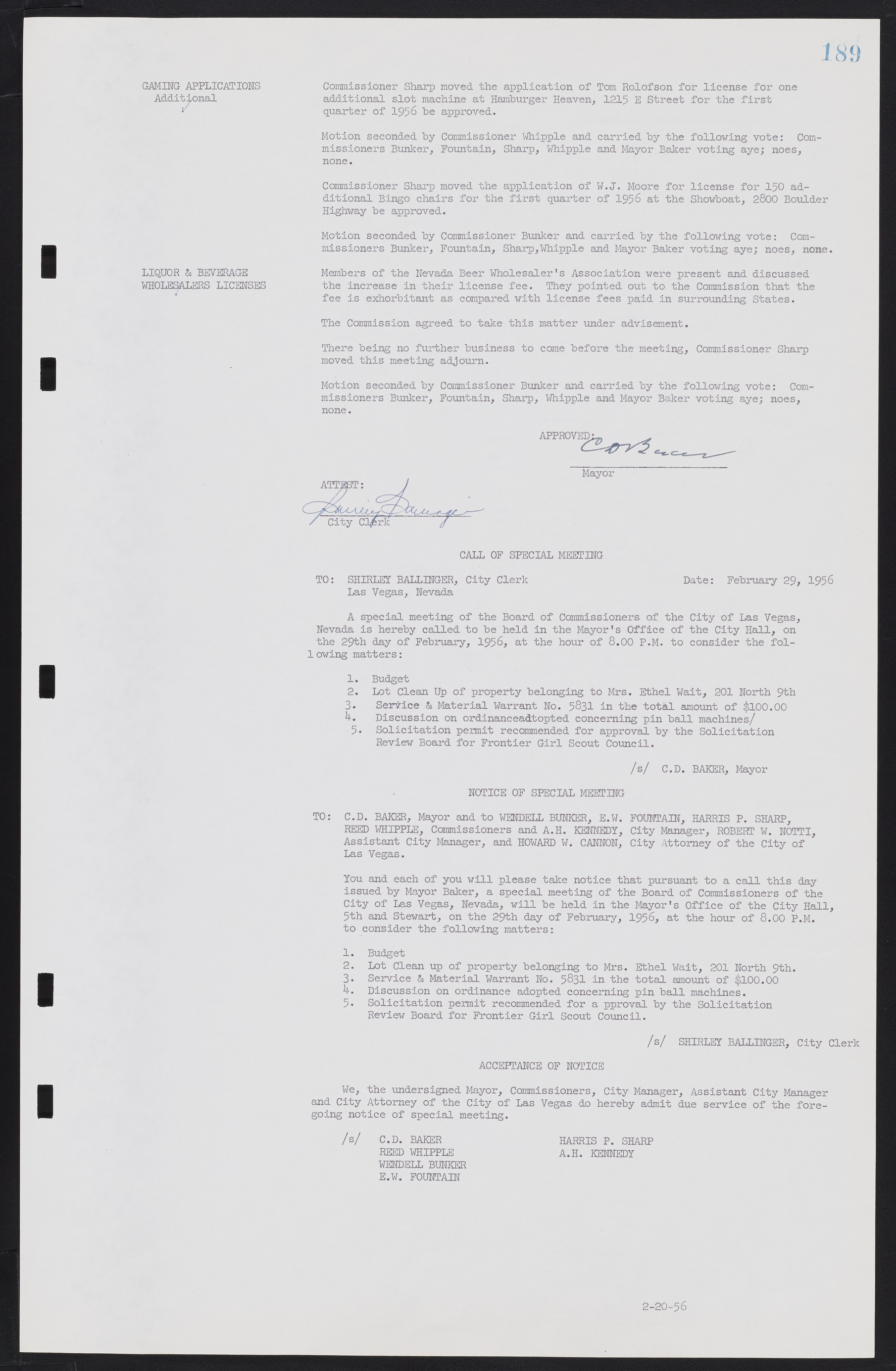 Las Vegas City Commission Minutes, September 21, 1955 to November 20, 1957, lvc000010-205