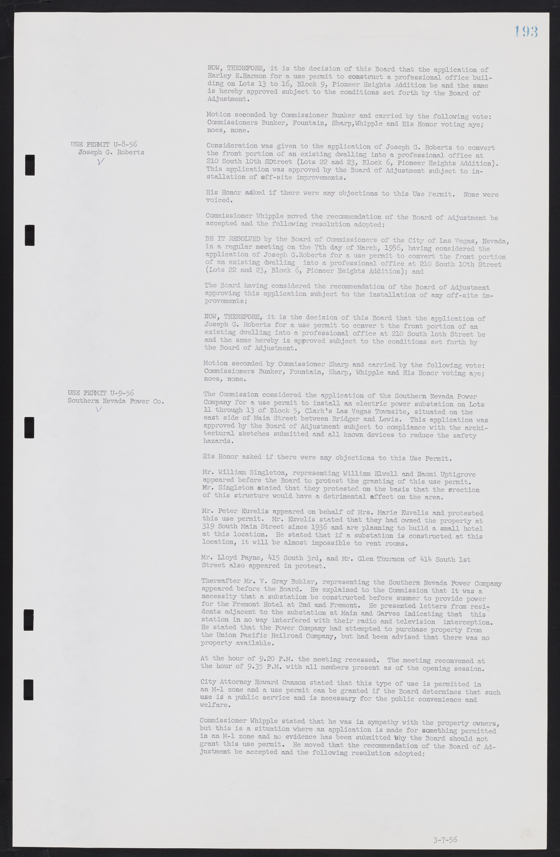 Las Vegas City Commission Minutes, September 21, 1955 to November 20, 1957, lvc000010-209