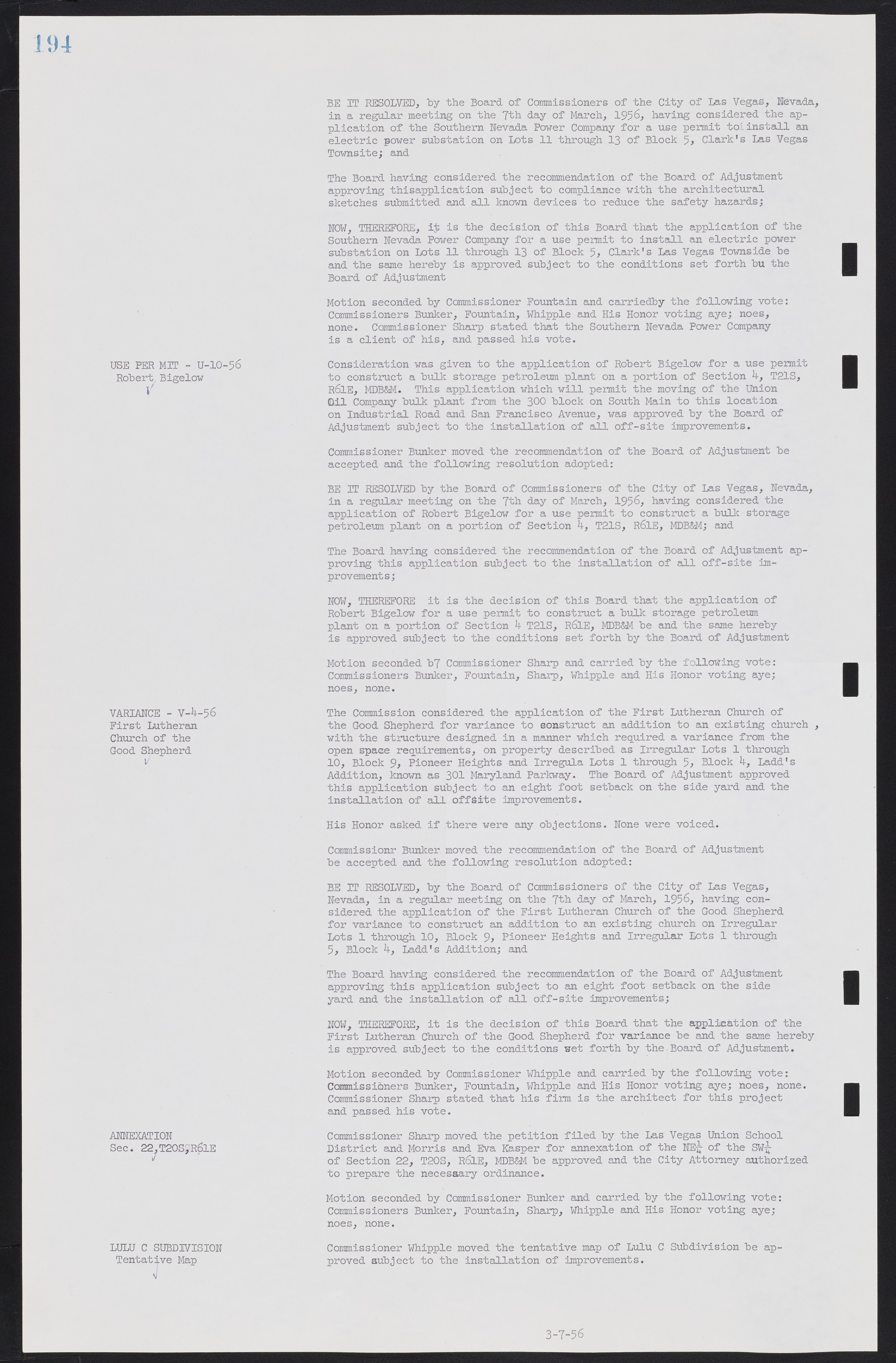 Las Vegas City Commission Minutes, September 21, 1955 to November 20, 1957, lvc000010-210