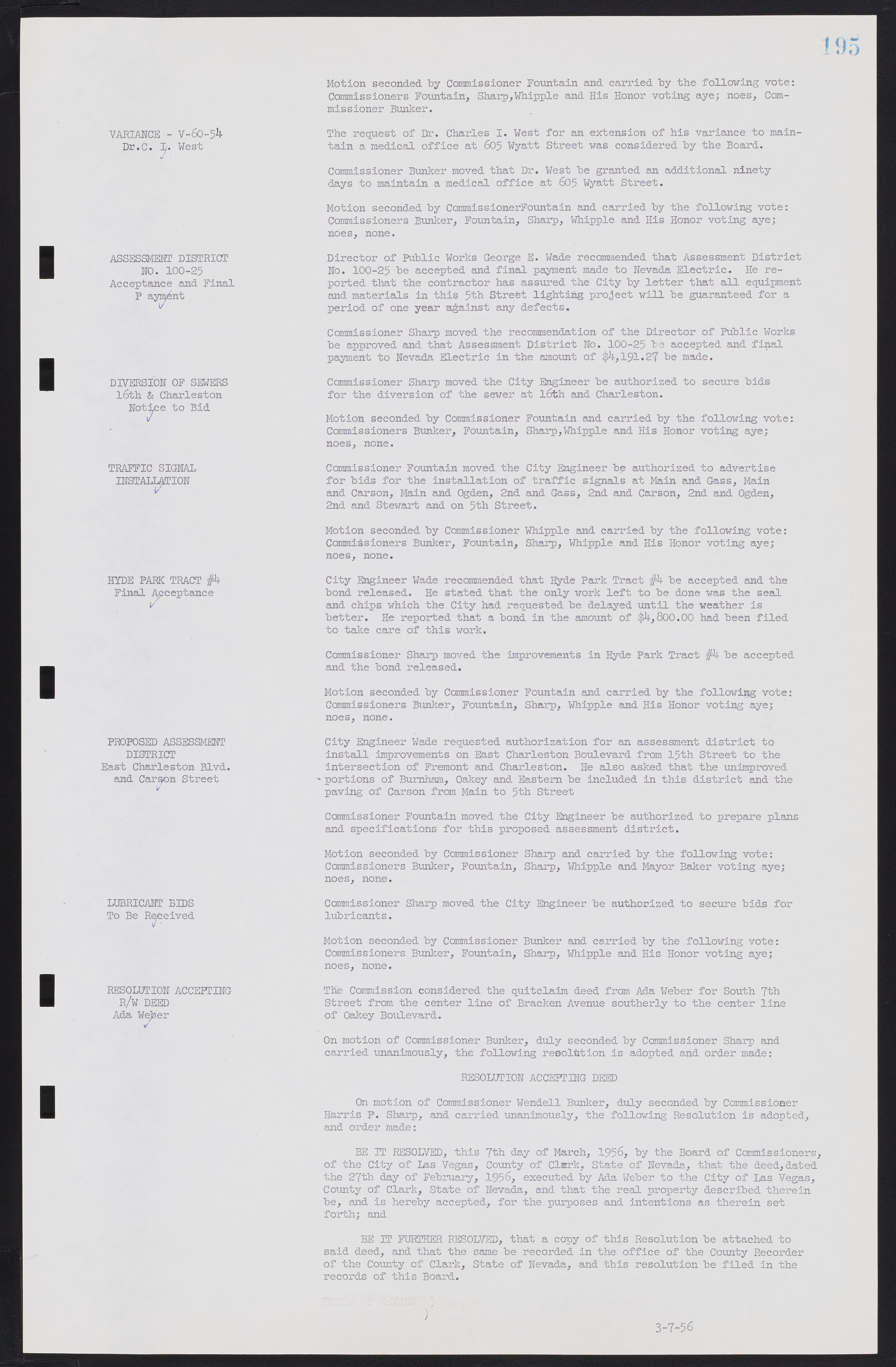 Las Vegas City Commission Minutes, September 21, 1955 to November 20, 1957, lvc000010-211