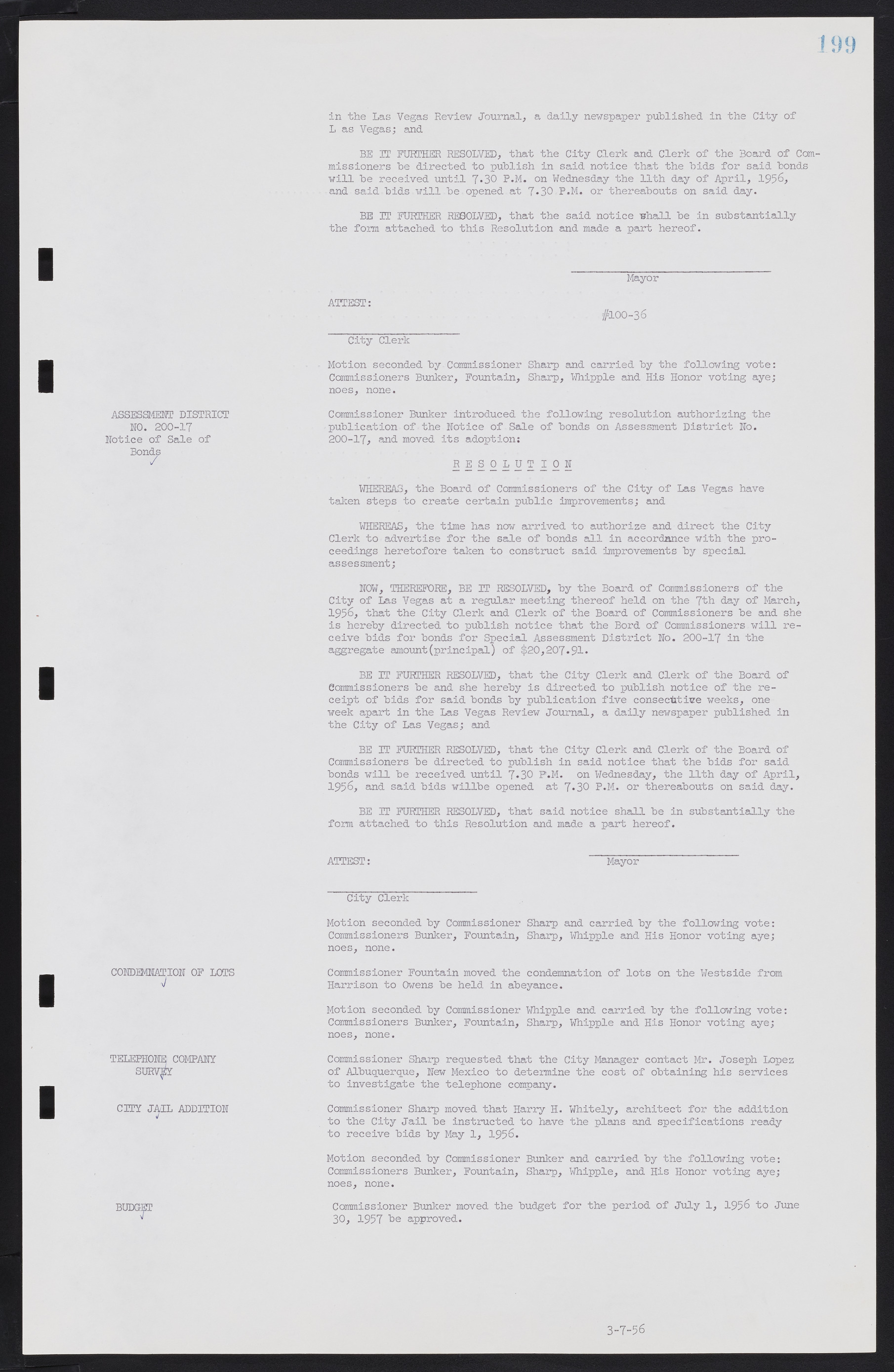 Las Vegas City Commission Minutes, September 21, 1955 to November 20, 1957, lvc000010-215