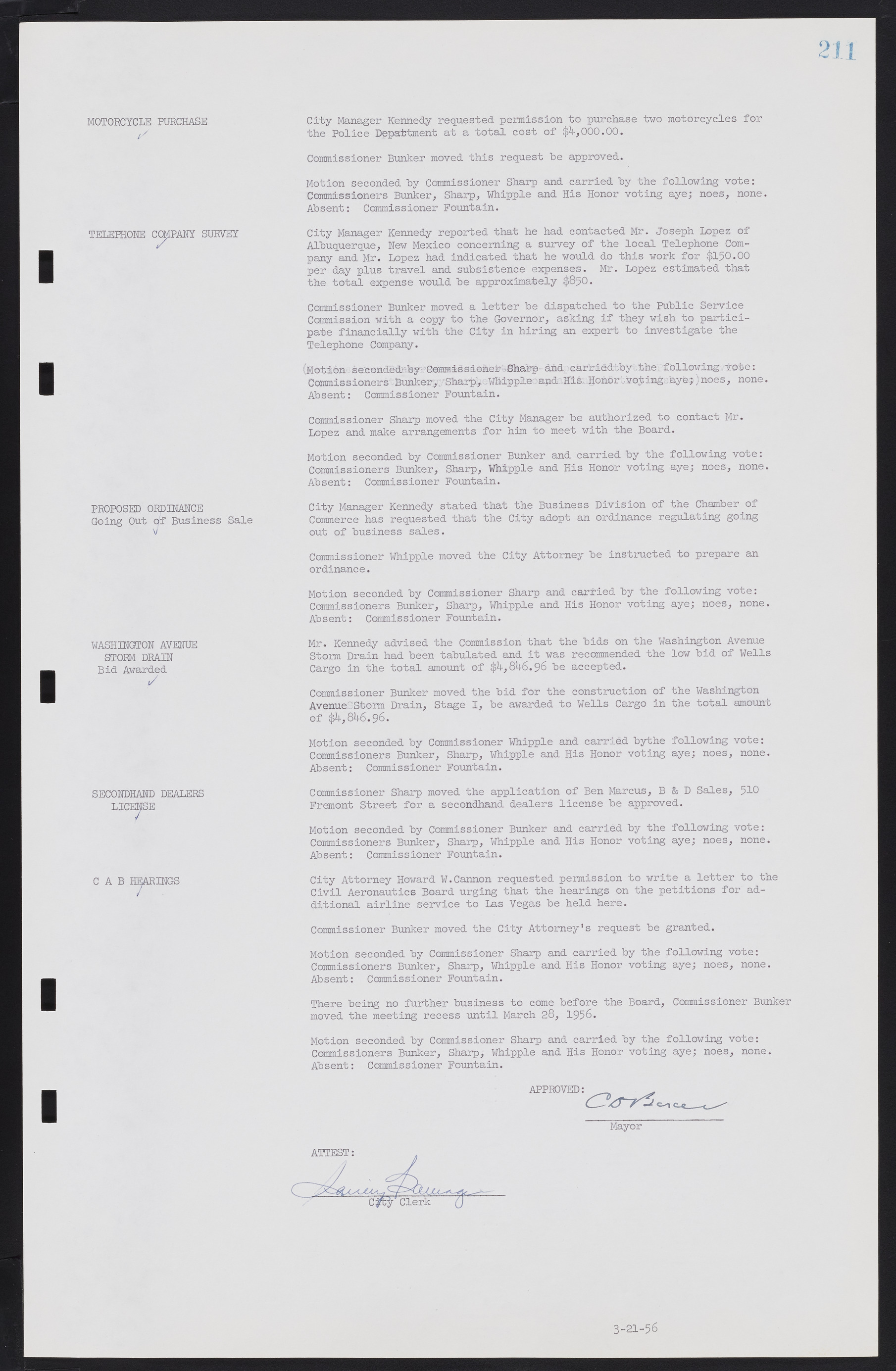 Las Vegas City Commission Minutes, September 21, 1955 to November 20, 1957, lvc000010-229