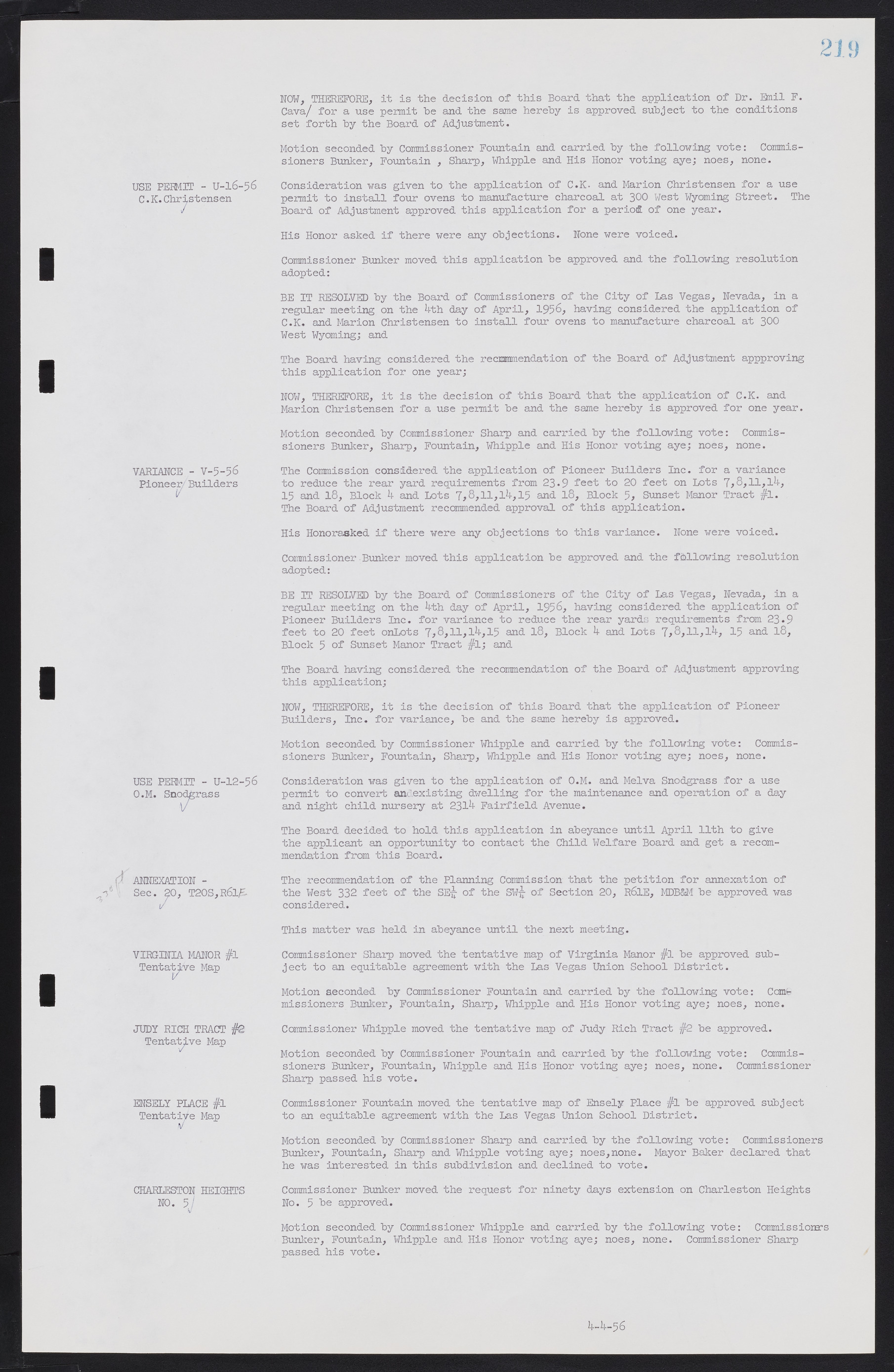 Las Vegas City Commission Minutes, September 21, 1955 to November 20, 1957, lvc000010-237