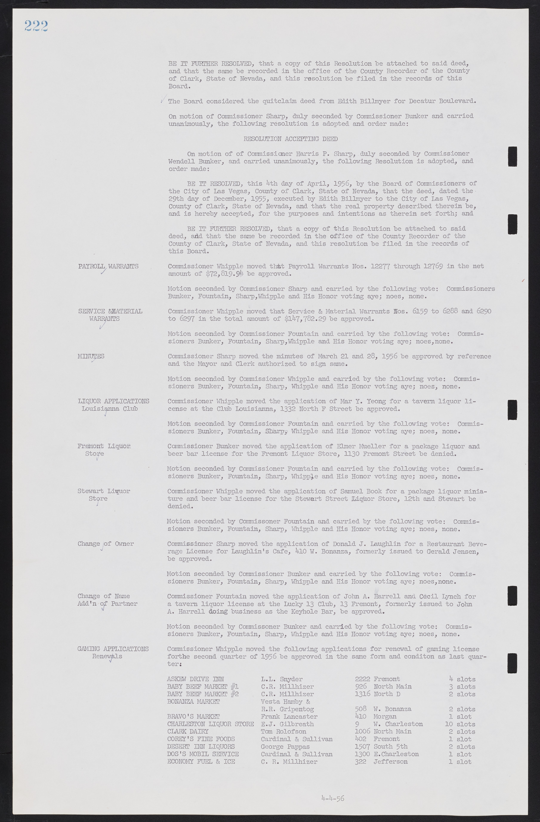 Las Vegas City Commission Minutes, September 21, 1955 to November 20, 1957, lvc000010-240