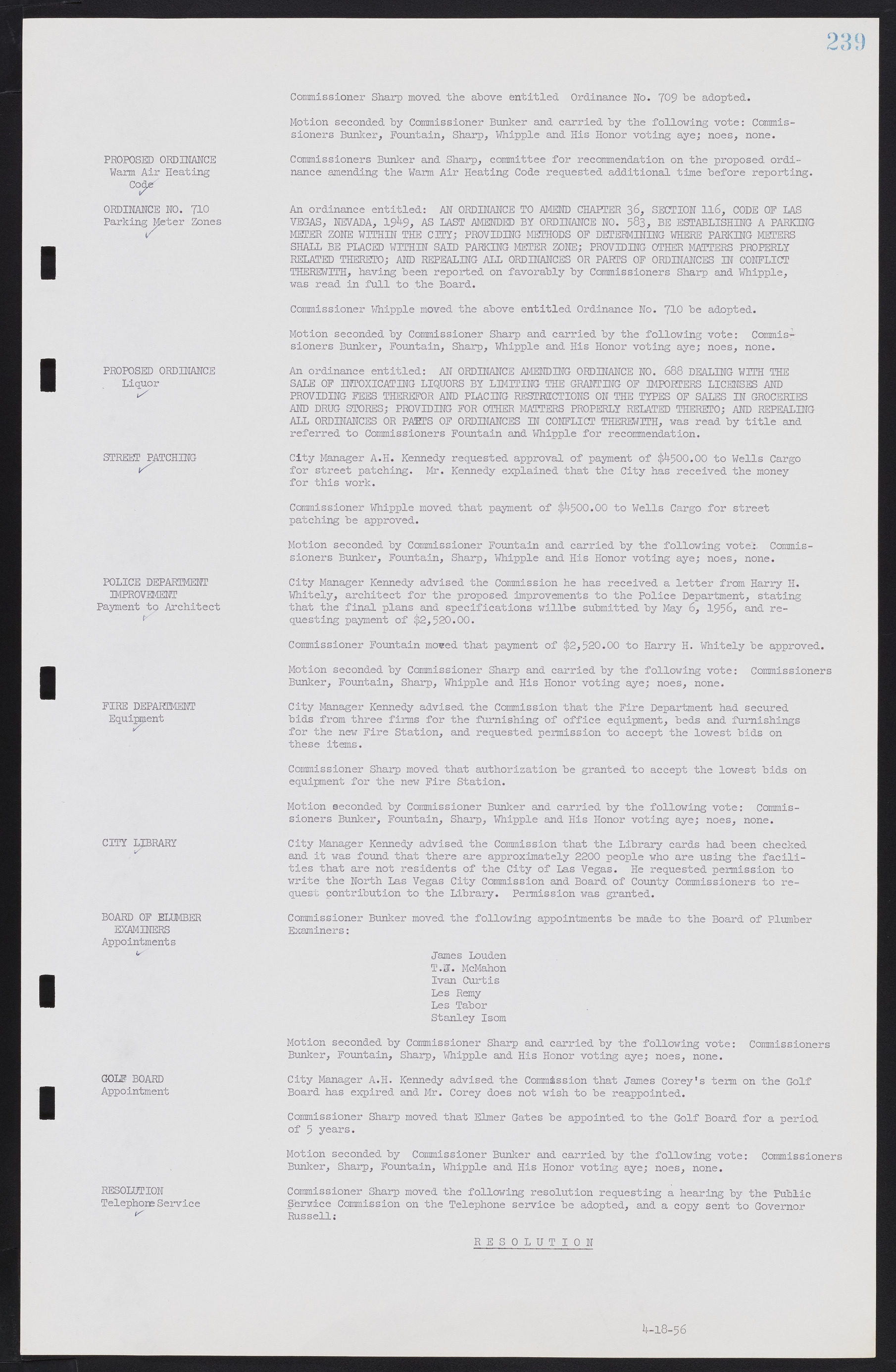 Las Vegas City Commission Minutes, September 21, 1955 to November 20, 1957, lvc000010-257