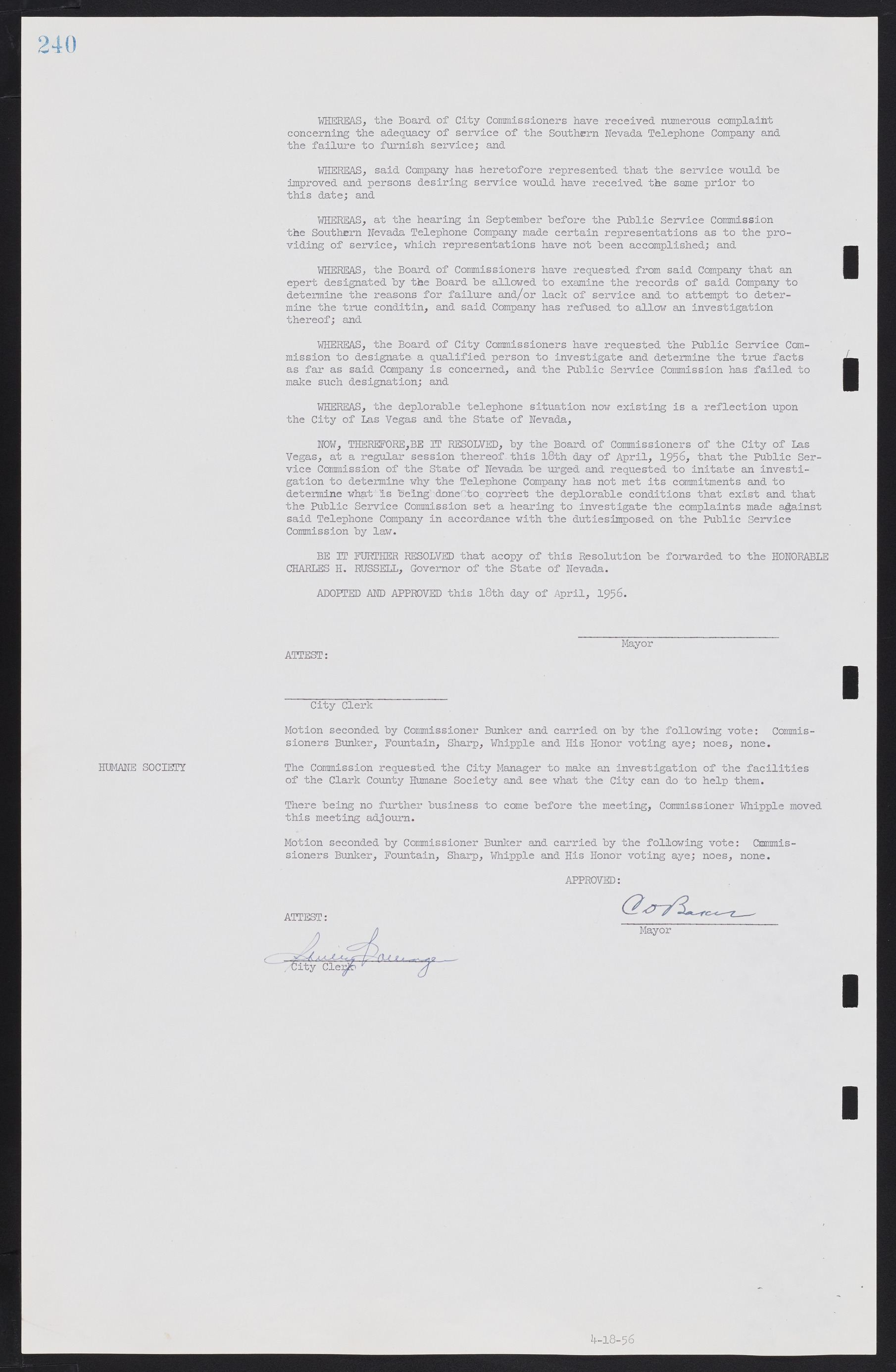 Las Vegas City Commission Minutes, September 21, 1955 to November 20, 1957, lvc000010-258