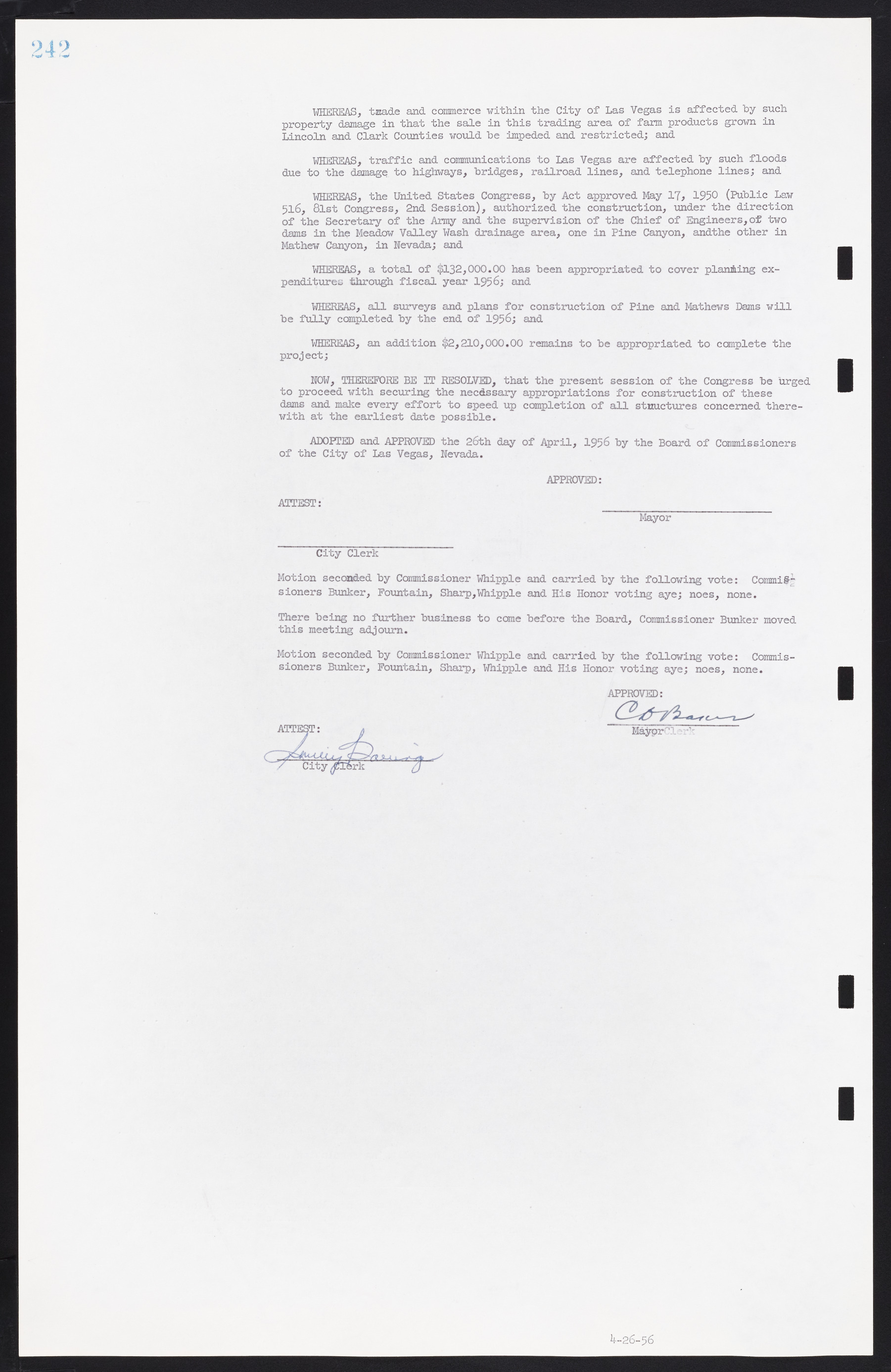 Las Vegas City Commission Minutes, September 21, 1955 to November 20, 1957, lvc000010-262