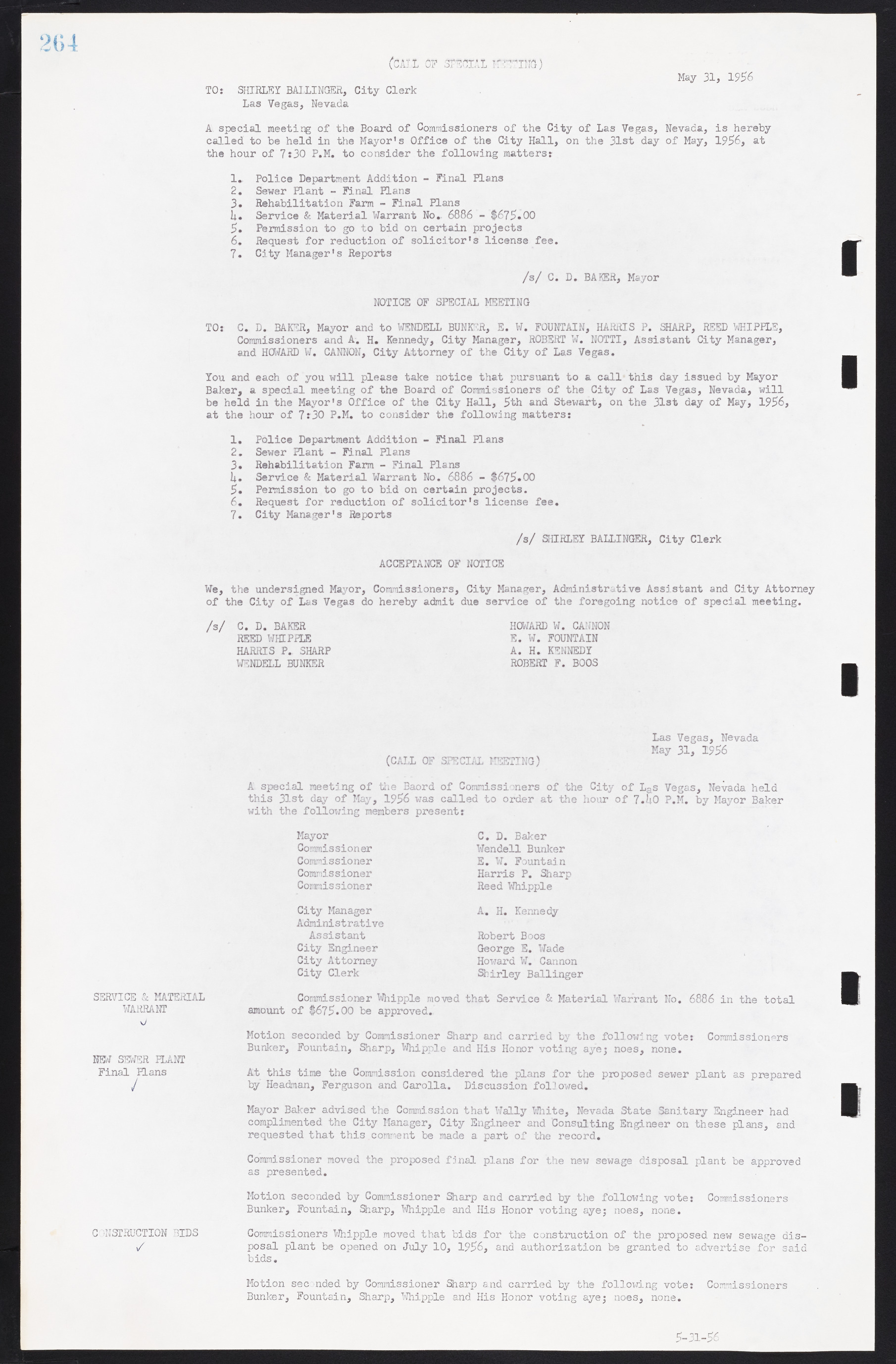 Las Vegas City Commission Minutes, September 21, 1955 to November 20, 1957, lvc000010-284