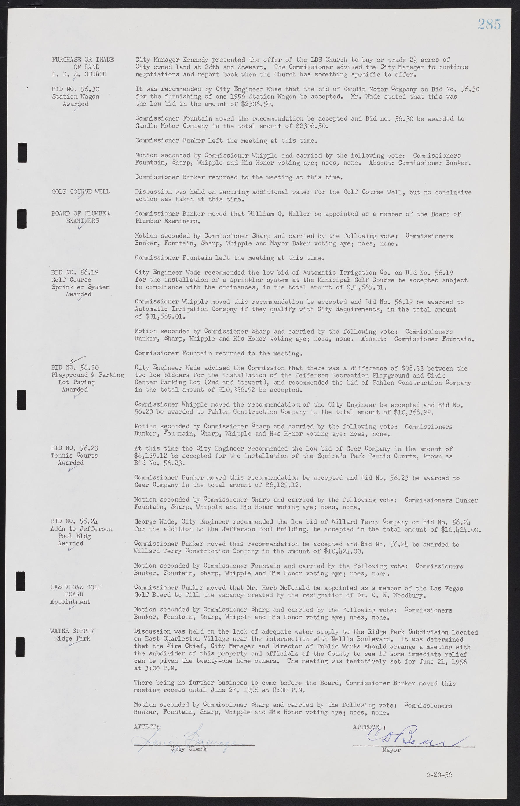 Las Vegas City Commission Minutes, September 21, 1955 to November 20, 1957, lvc000010-305