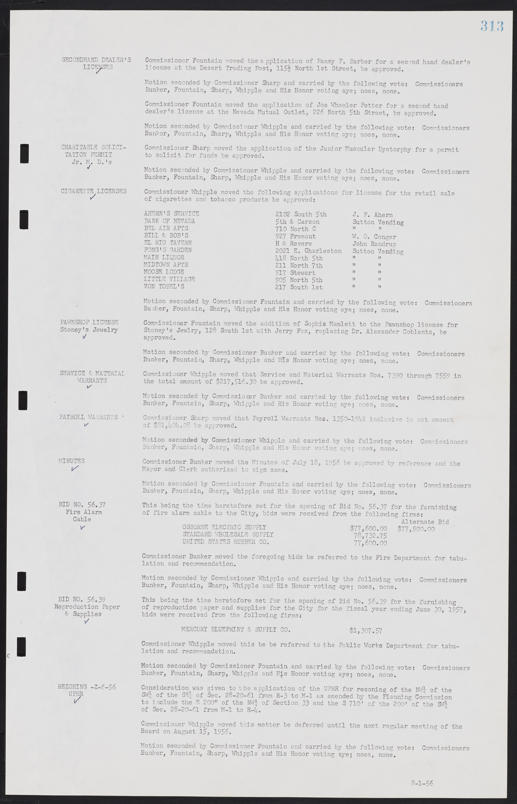 Las Vegas City Commission Minutes, September 21, 1955 to November 20, 1957, lvc000010-333