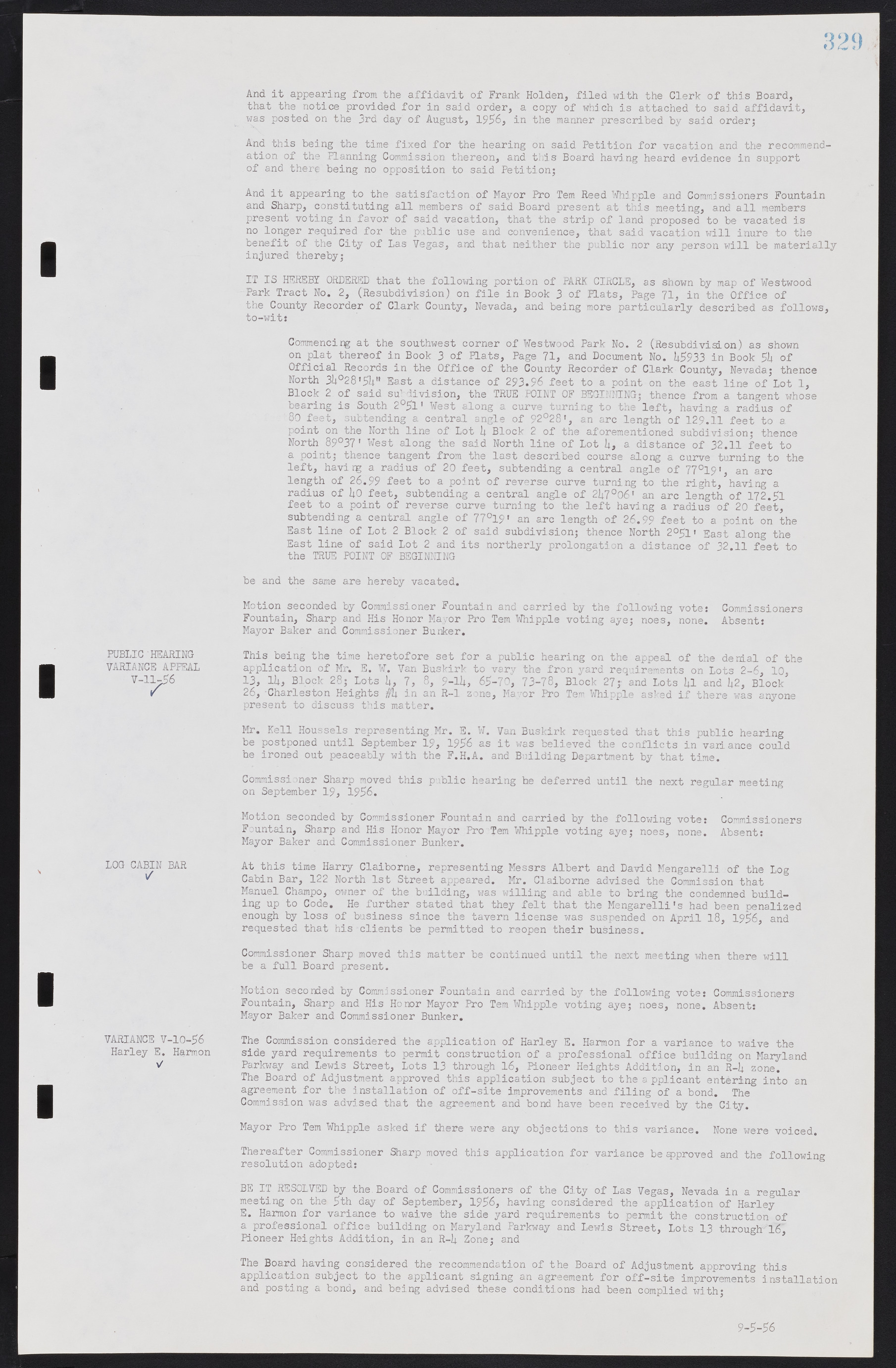 Las Vegas City Commission Minutes, September 21, 1955 to November 20, 1957, lvc000010-349