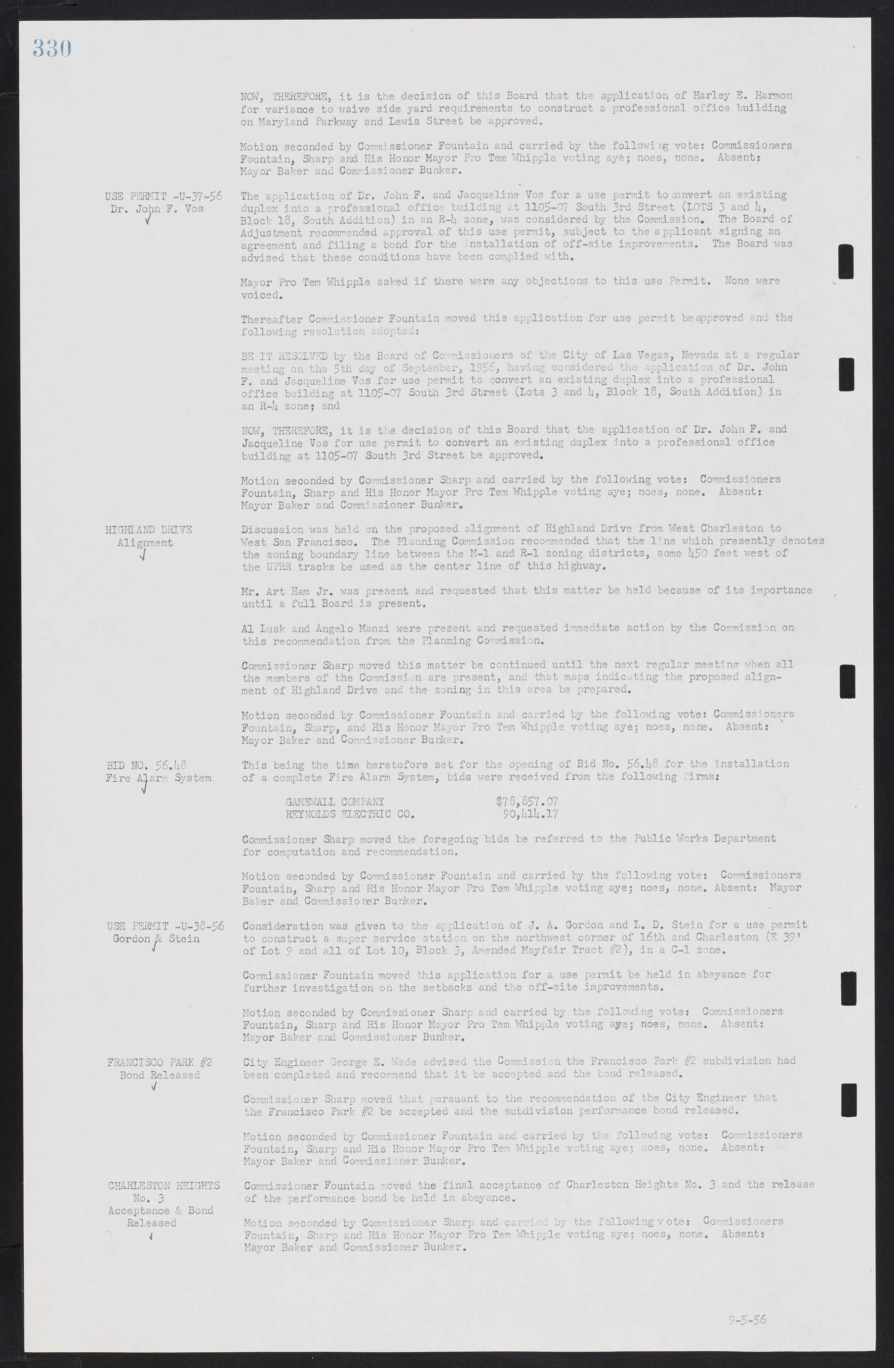 Las Vegas City Commission Minutes, September 21, 1955 to November 20, 1957, lvc000010-350