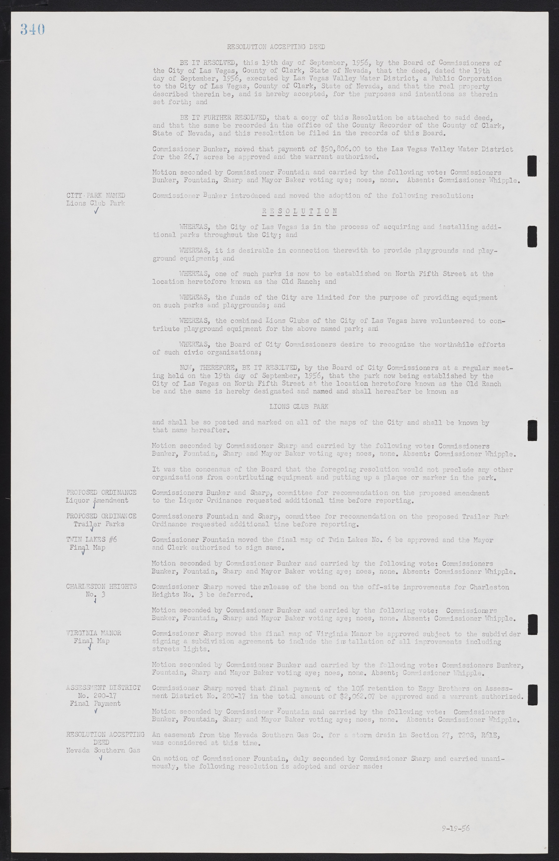 Las Vegas City Commission Minutes, September 21, 1955 to November 20, 1957, lvc000010-360