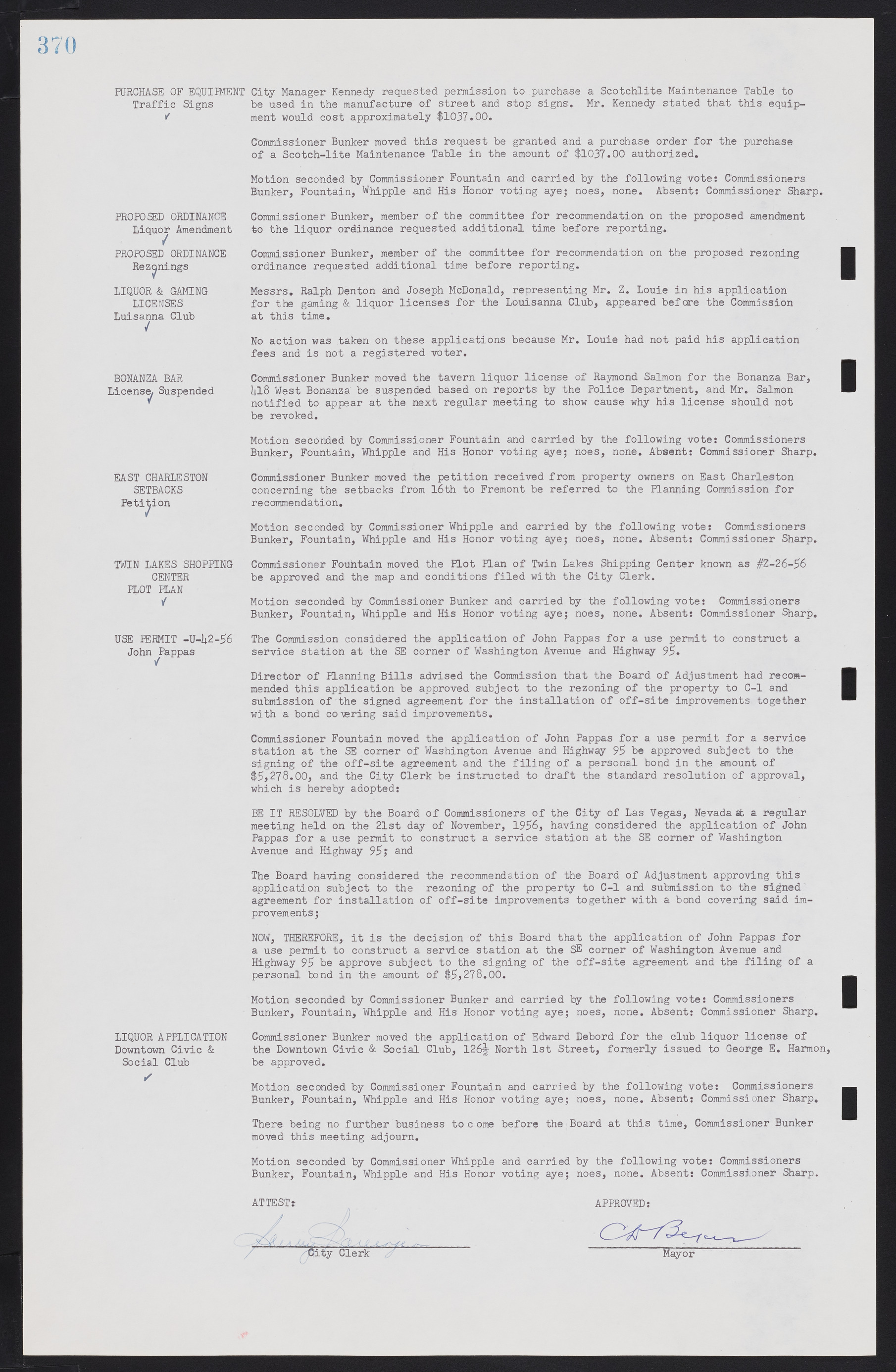 Las Vegas City Commission Minutes, September 21, 1955 to November 20, 1957, lvc000010-390