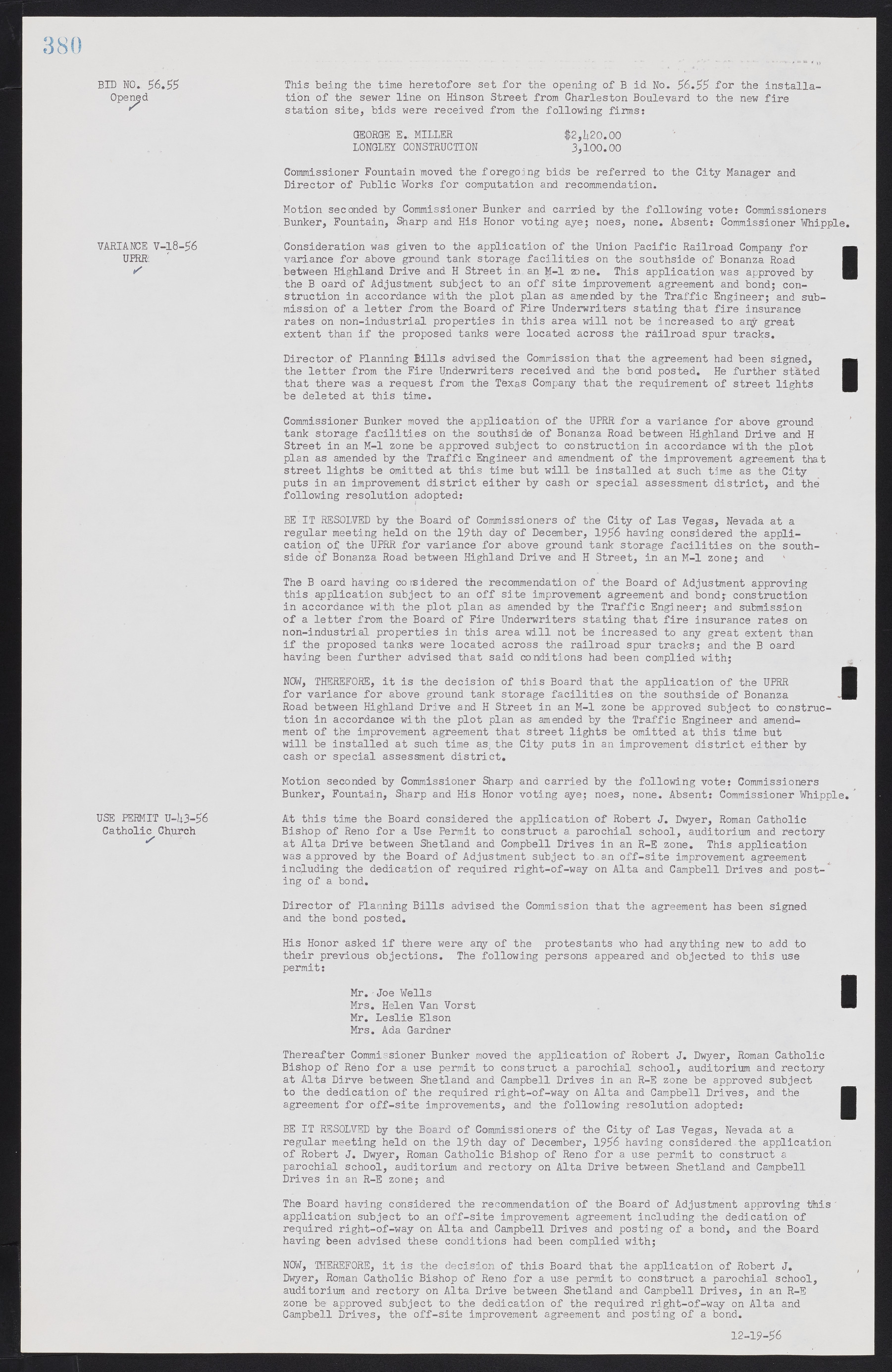 Las Vegas City Commission Minutes, September 21, 1955 to November 20, 1957, lvc000010-400