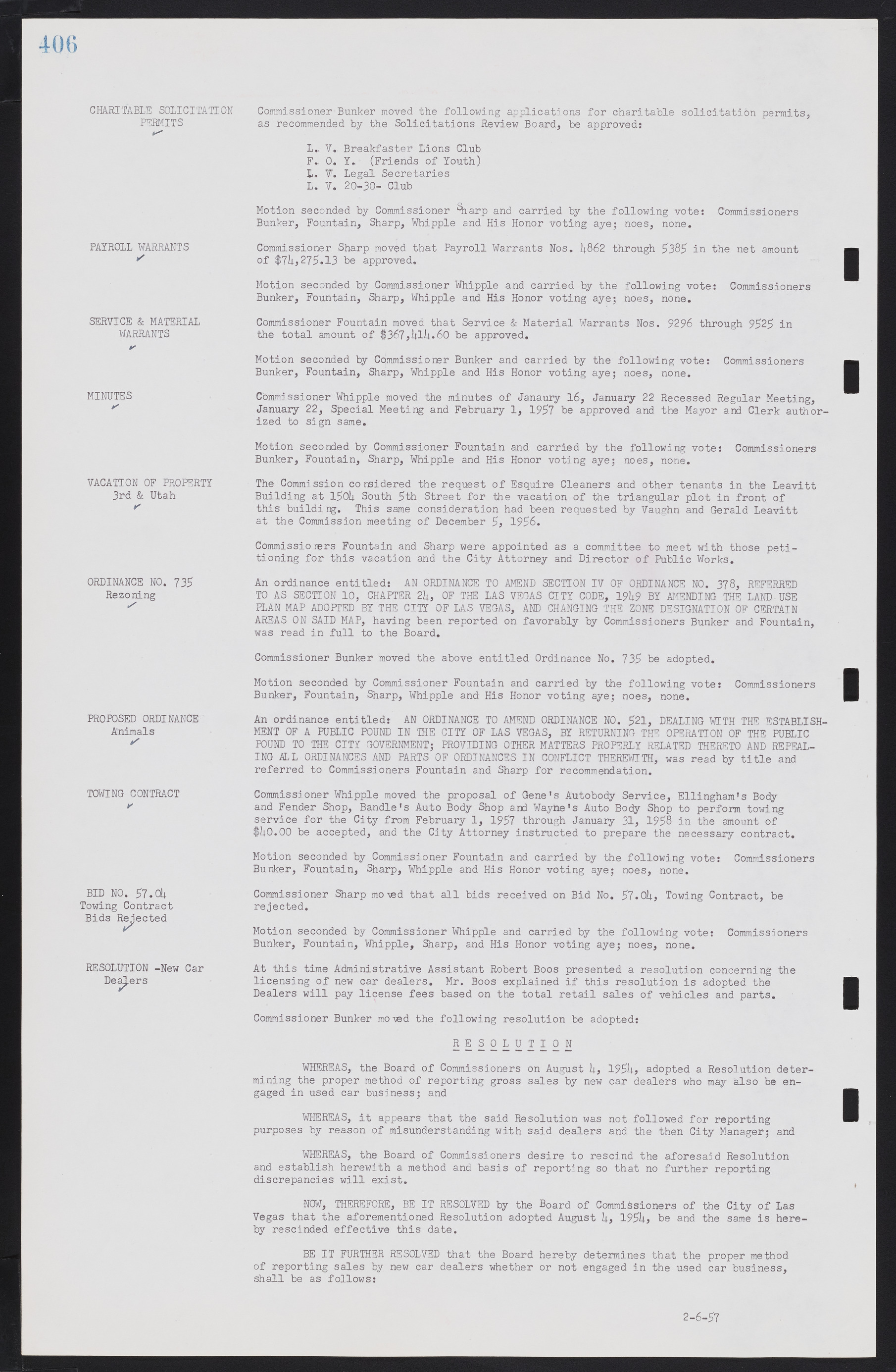 Las Vegas City Commission Minutes, September 21, 1955 to November 20, 1957, lvc000010-426