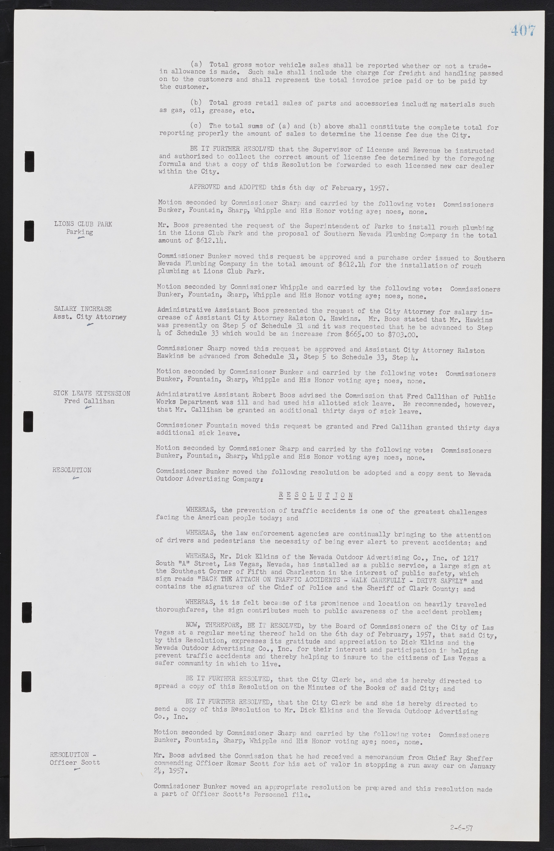 Las Vegas City Commission Minutes, September 21, 1955 to November 20, 1957, lvc000010-427