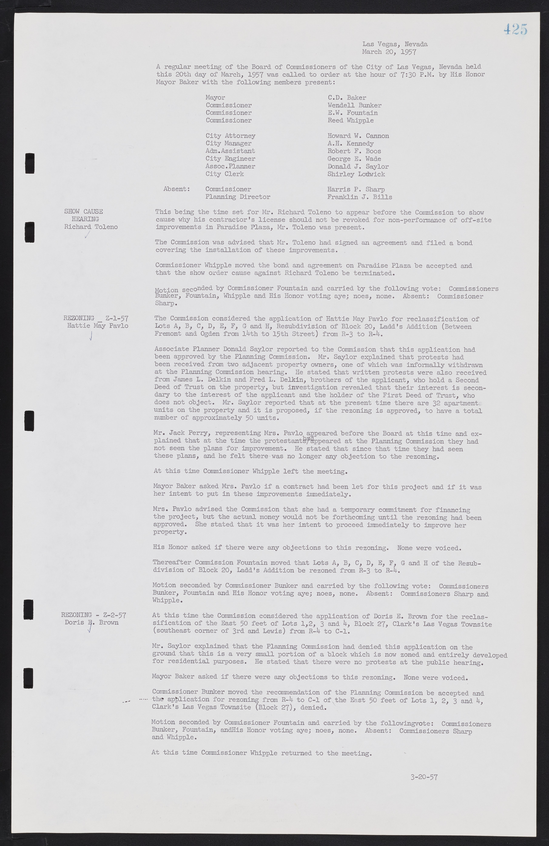 Las Vegas City Commission Minutes, September 21, 1955 to November 20, 1957, lvc000010-445