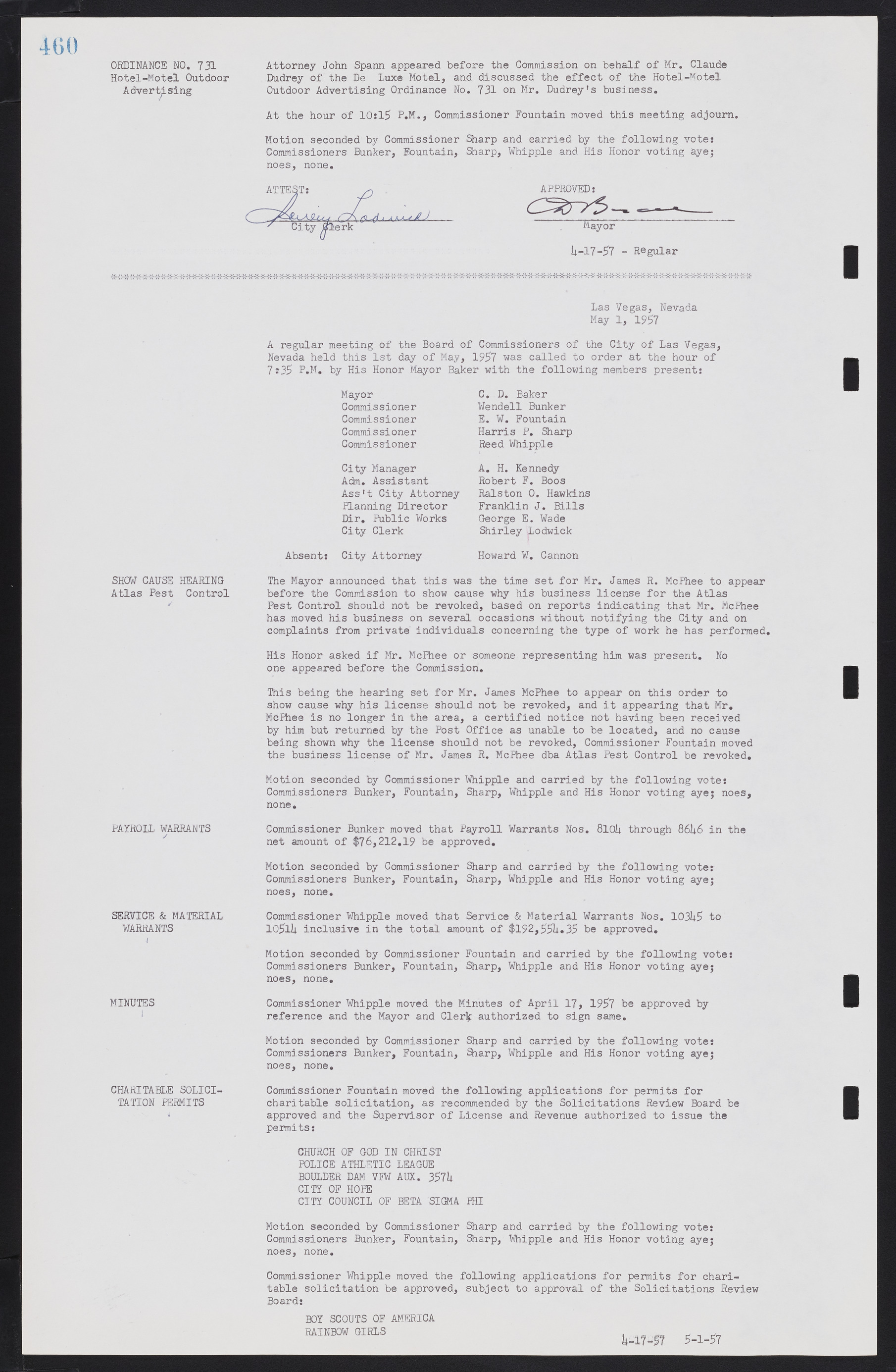 Las Vegas City Commission Minutes, September 21, 1955 to November 20, 1957, lvc000010-480