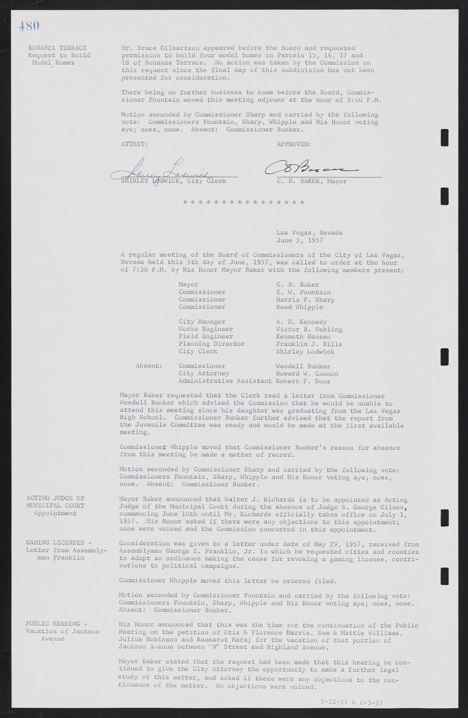 Las Vegas City Commission Minutes, September 21, 1955 to November 20, 1957, lvc000010-500