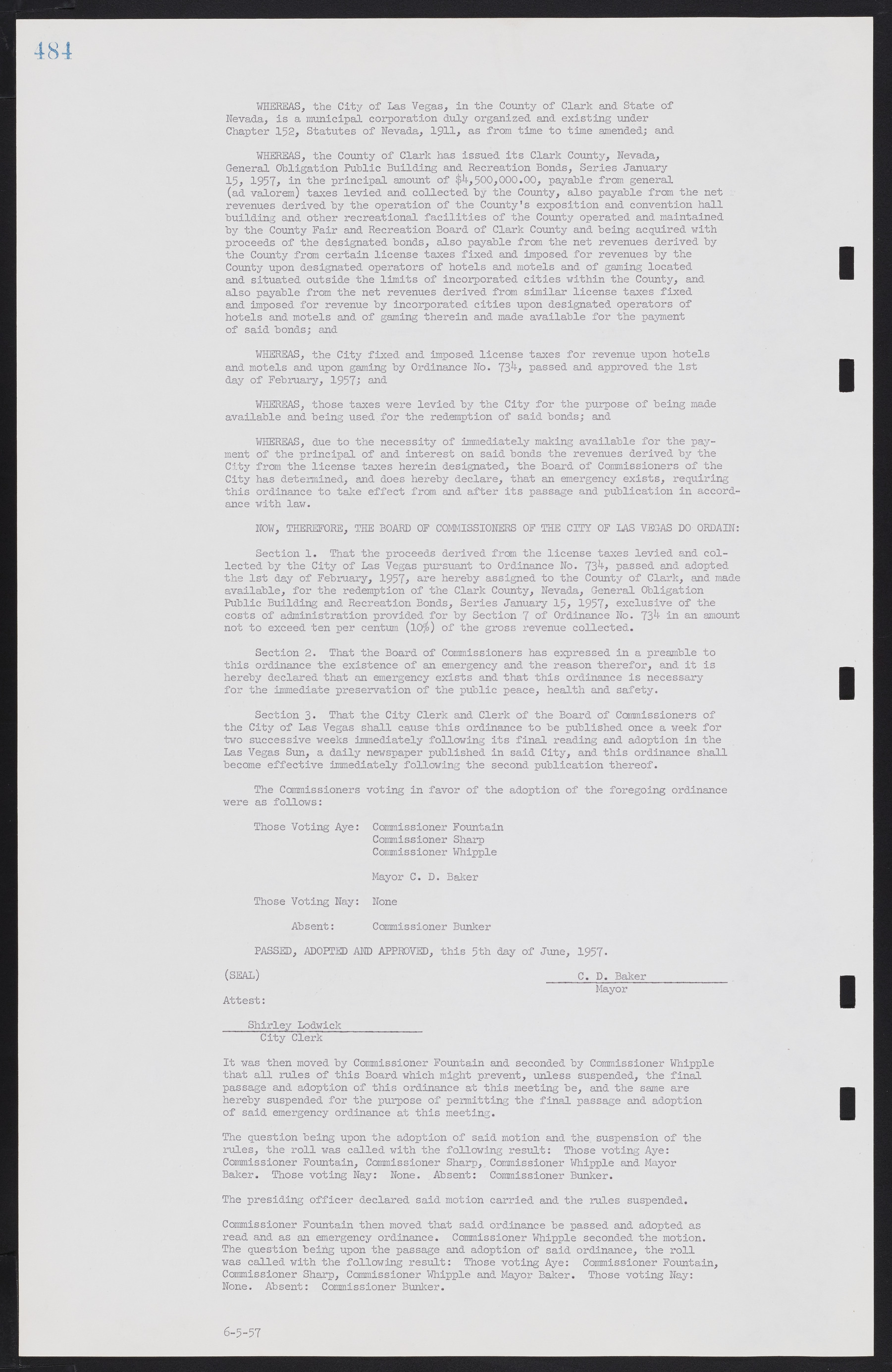 Las Vegas City Commission Minutes, September 21, 1955 to November 20, 1957, lvc000010-504