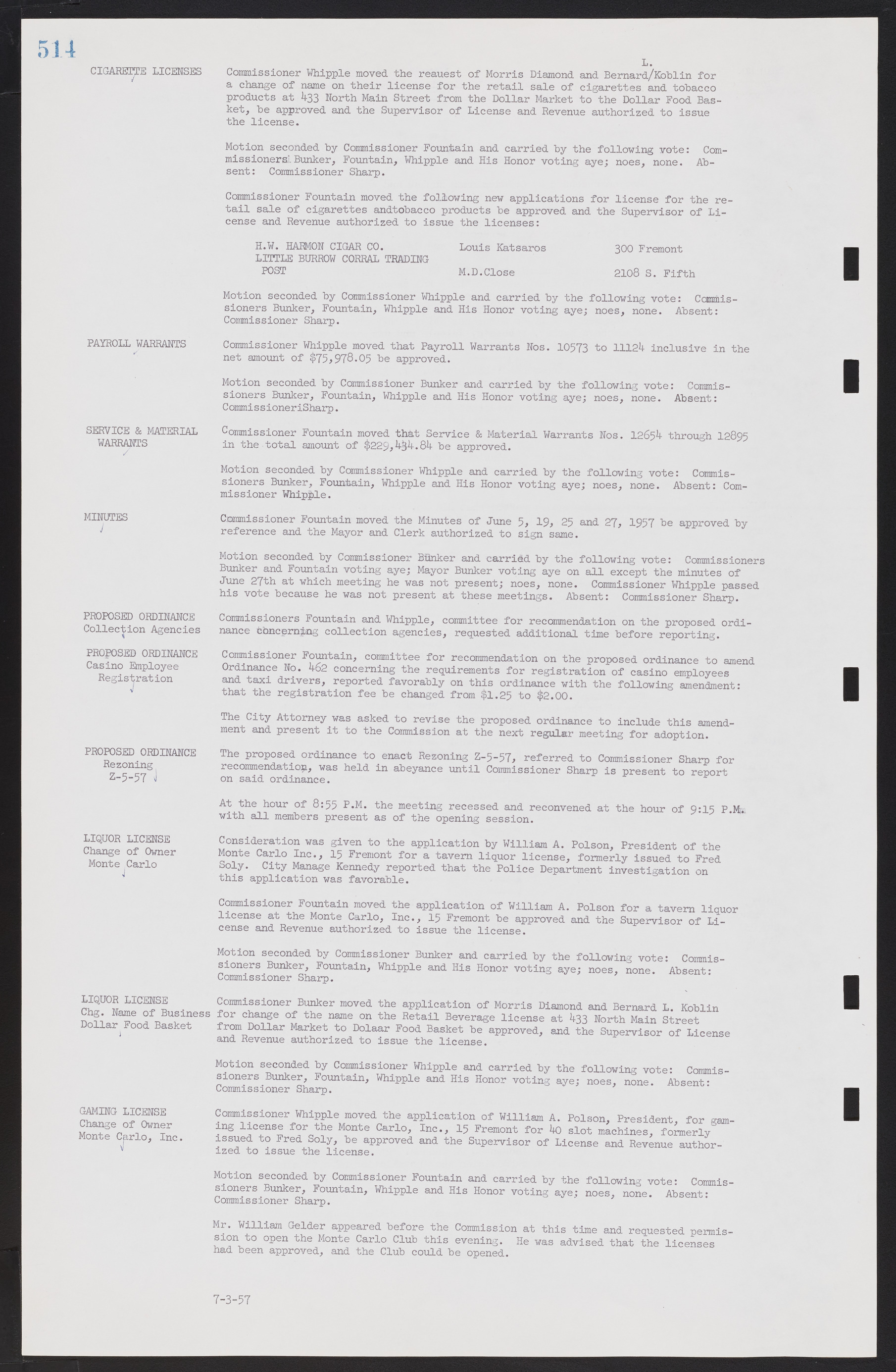 Las Vegas City Commission Minutes, September 21, 1955 to November 20, 1957, lvc000010-534