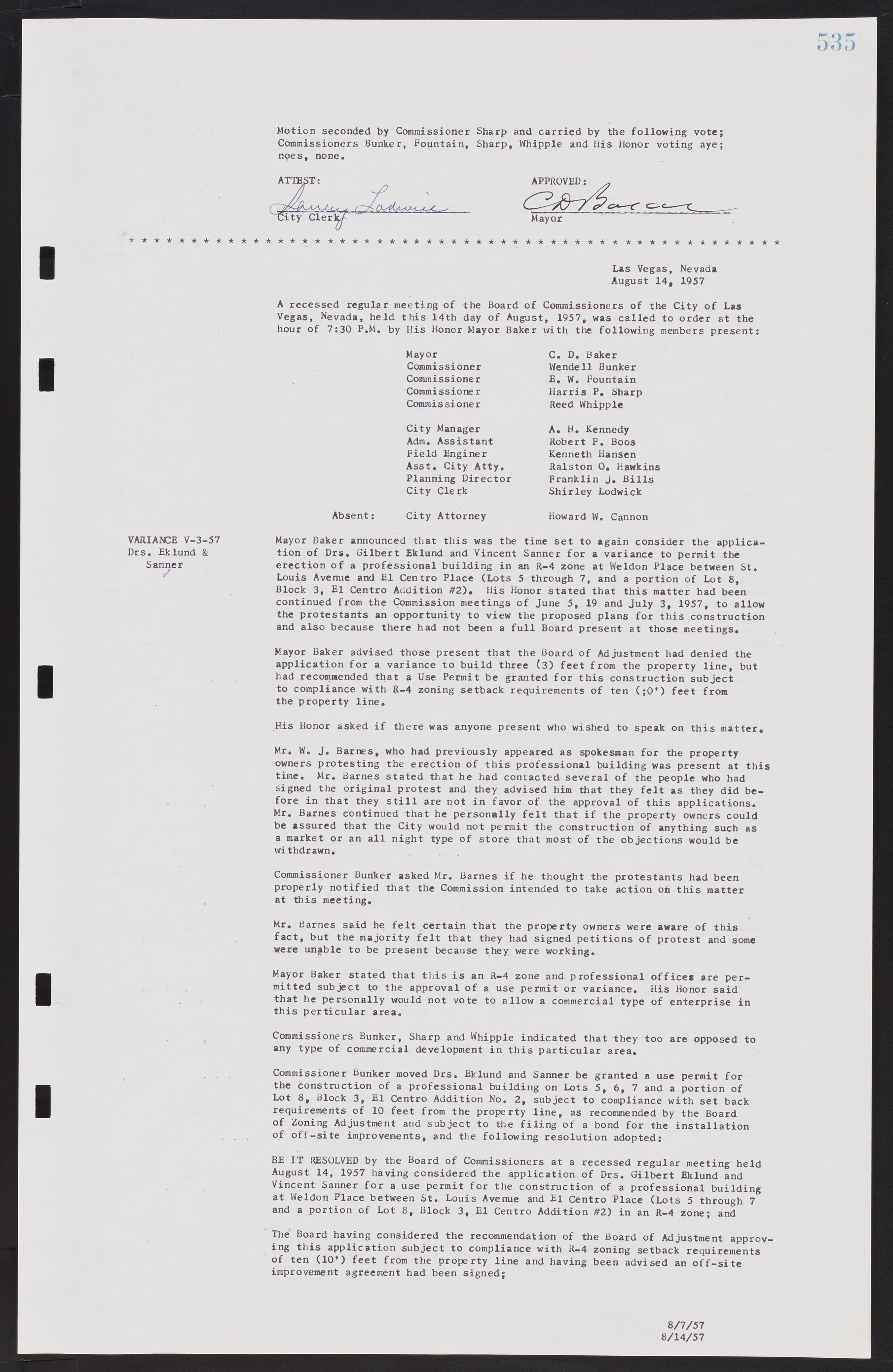 Las Vegas City Commission Minutes, September 21, 1955 to November 20, 1957, lvc000010-555