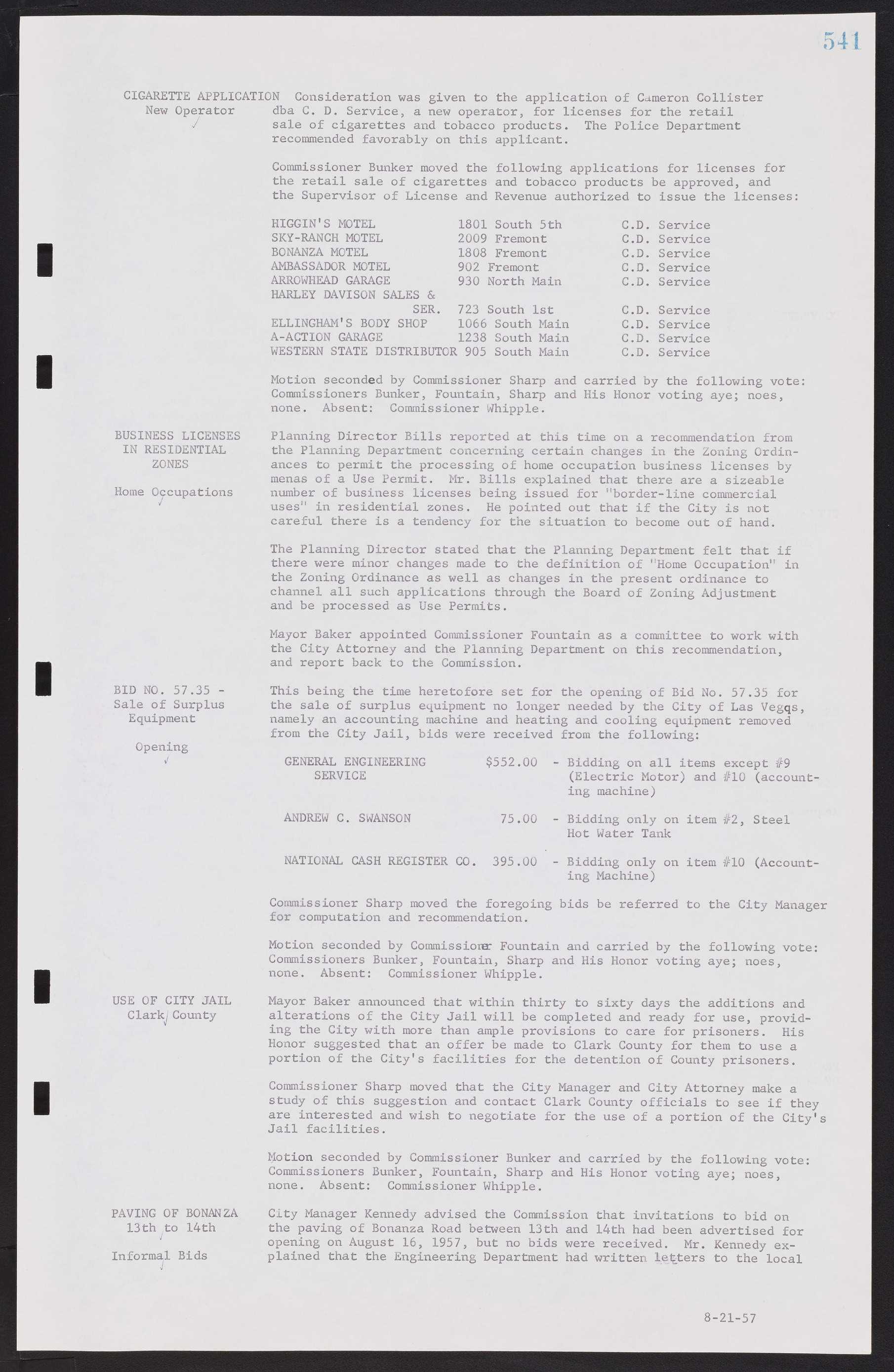 Las Vegas City Commission Minutes, September 21, 1955 to November 20, 1957, lvc000010-561