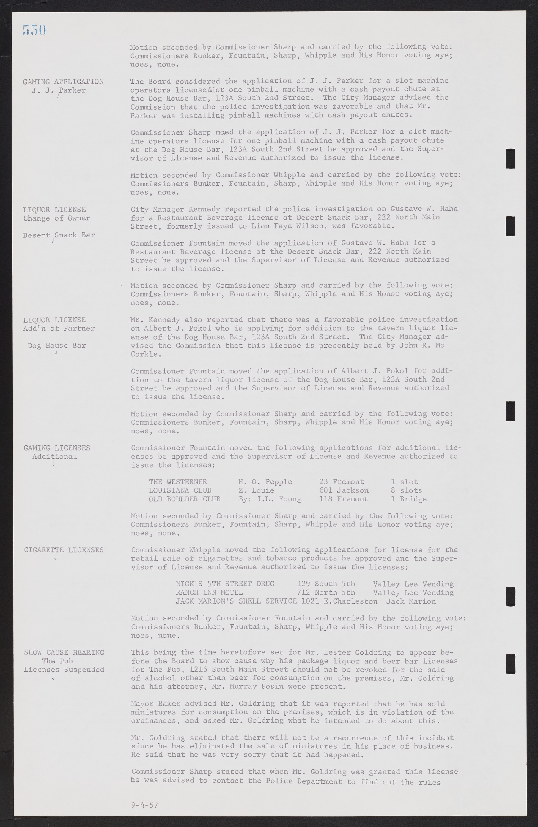 Las Vegas City Commission Minutes, September 21, 1955 to November 20, 1957, lvc000010-570