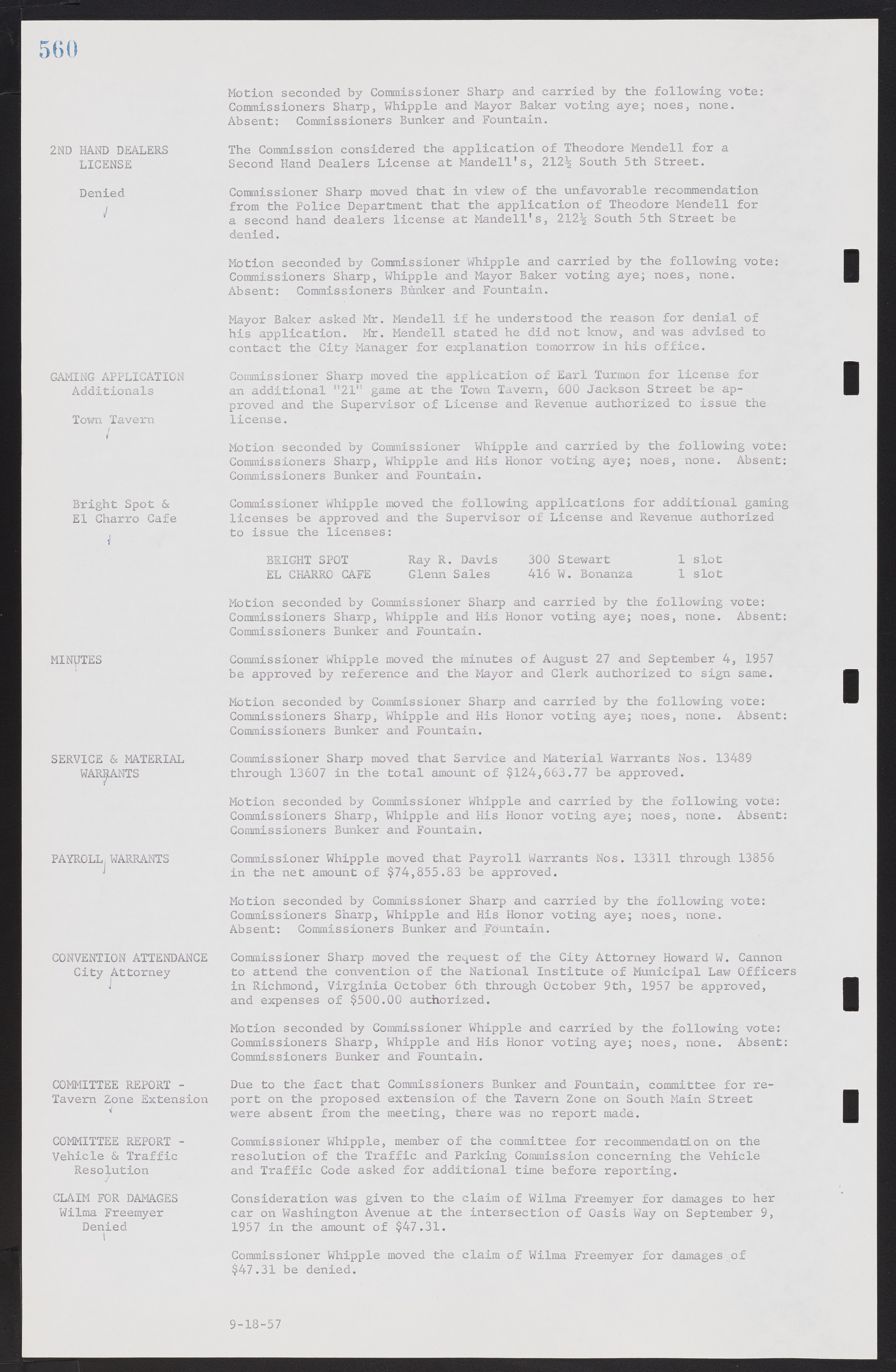 Las Vegas City Commission Minutes, September 21, 1955 to November 20, 1957, lvc000010-580