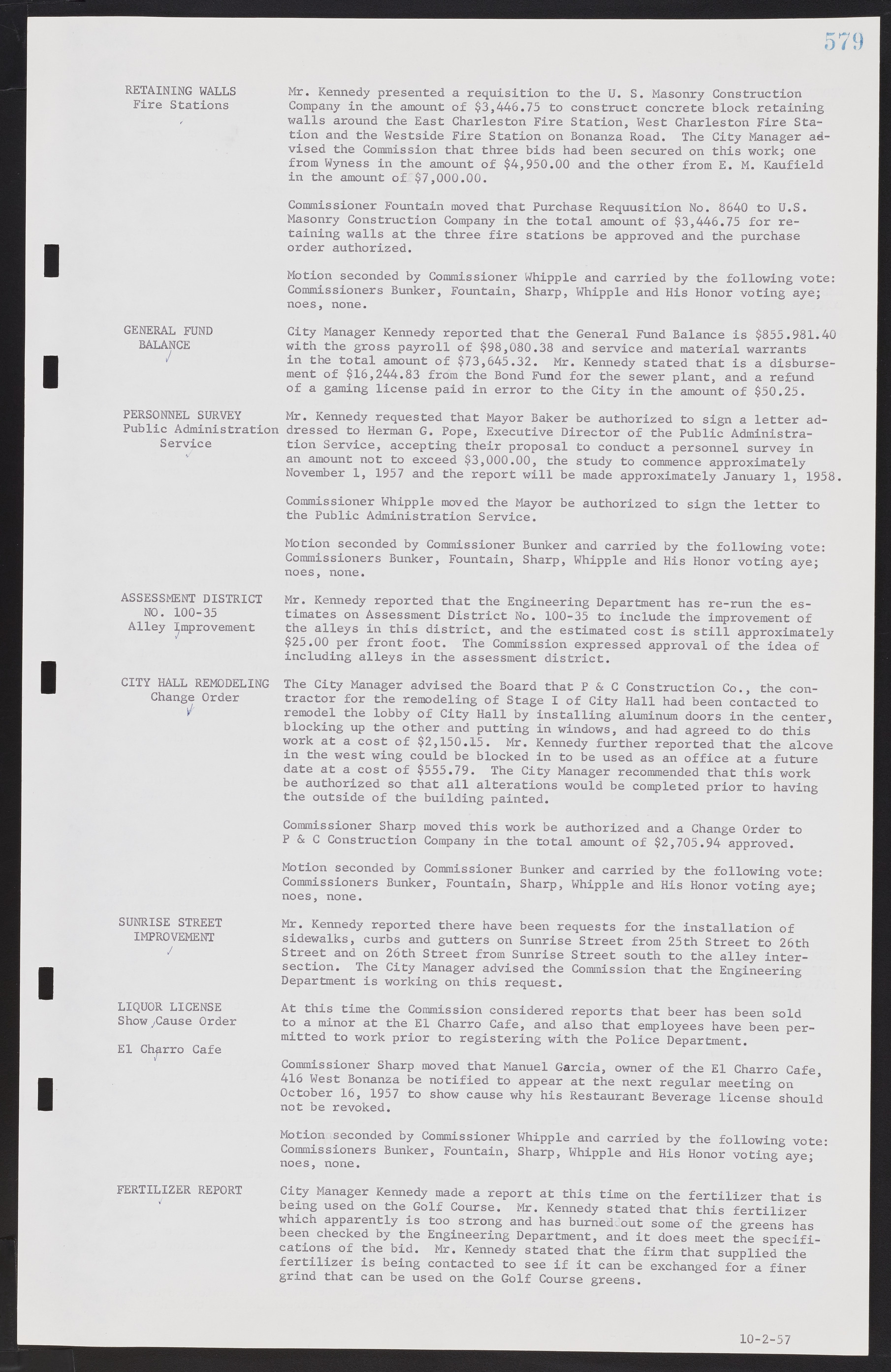 Las Vegas City Commission Minutes, September 21, 1955 to November 20, 1957, lvc000010-599