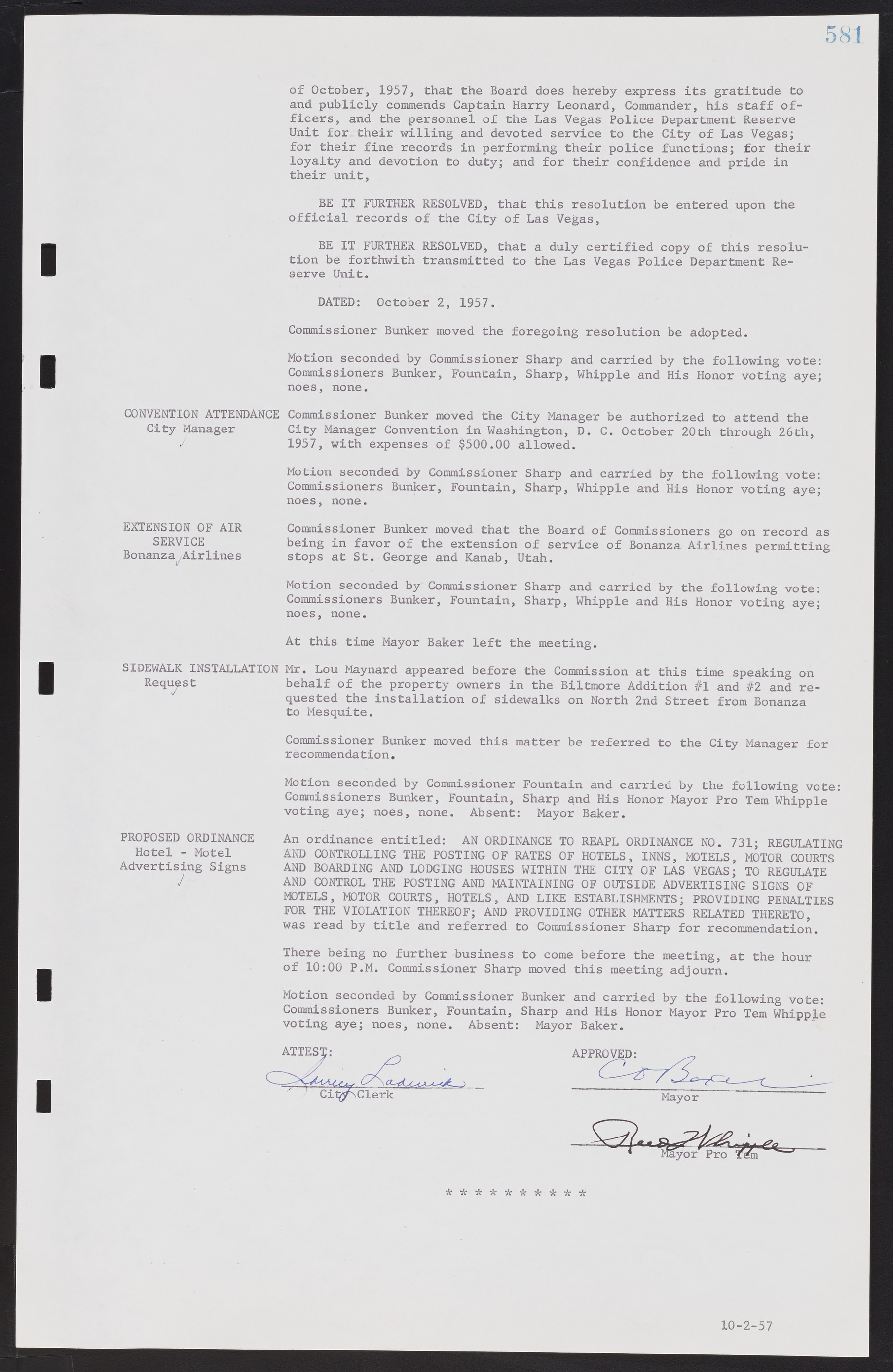 Las Vegas City Commission Minutes, September 21, 1955 to November 20, 1957, lvc000010-601