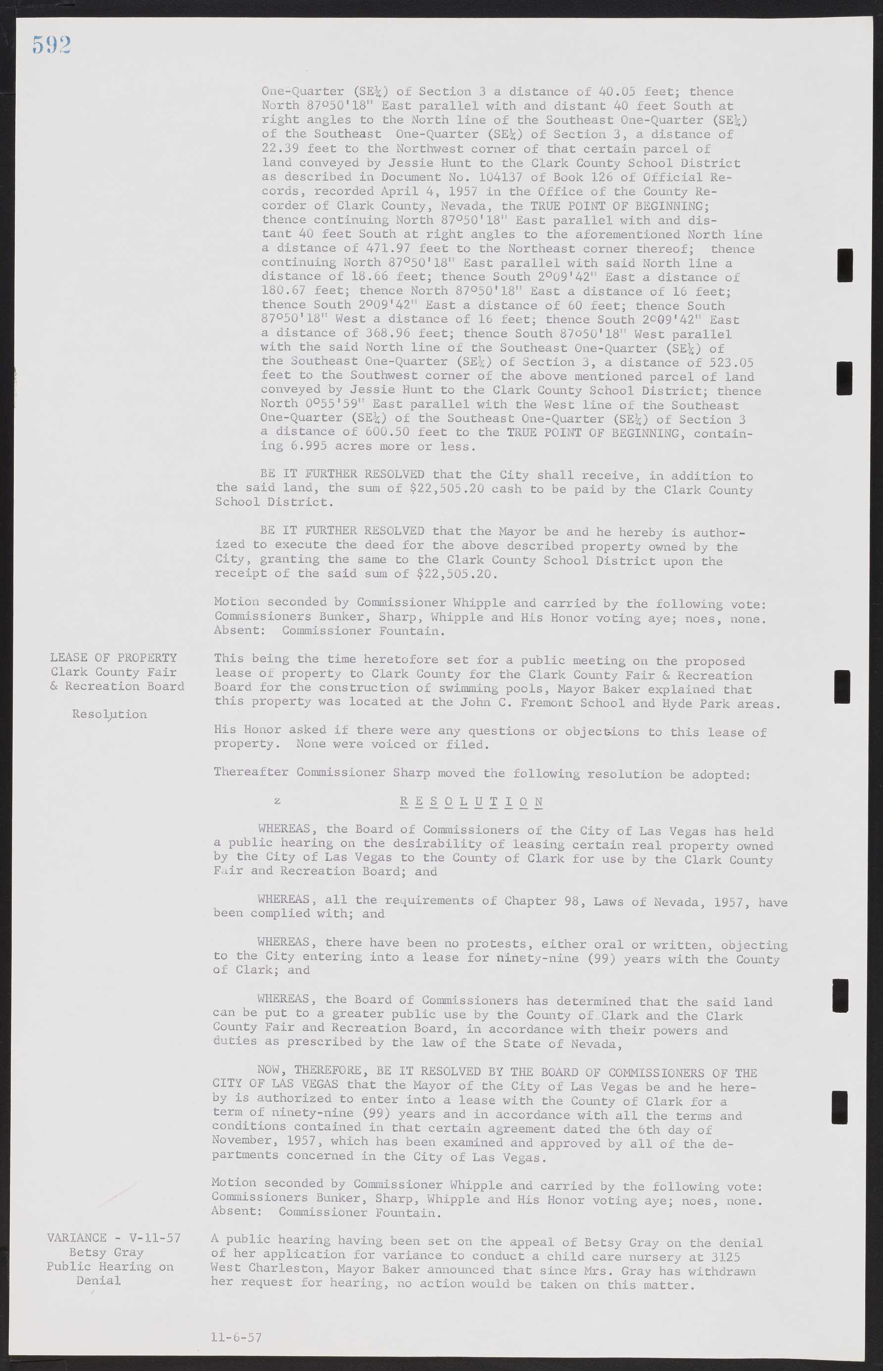 Las Vegas City Commission Minutes, September 21, 1955 to November 20, 1957, lvc000010-612