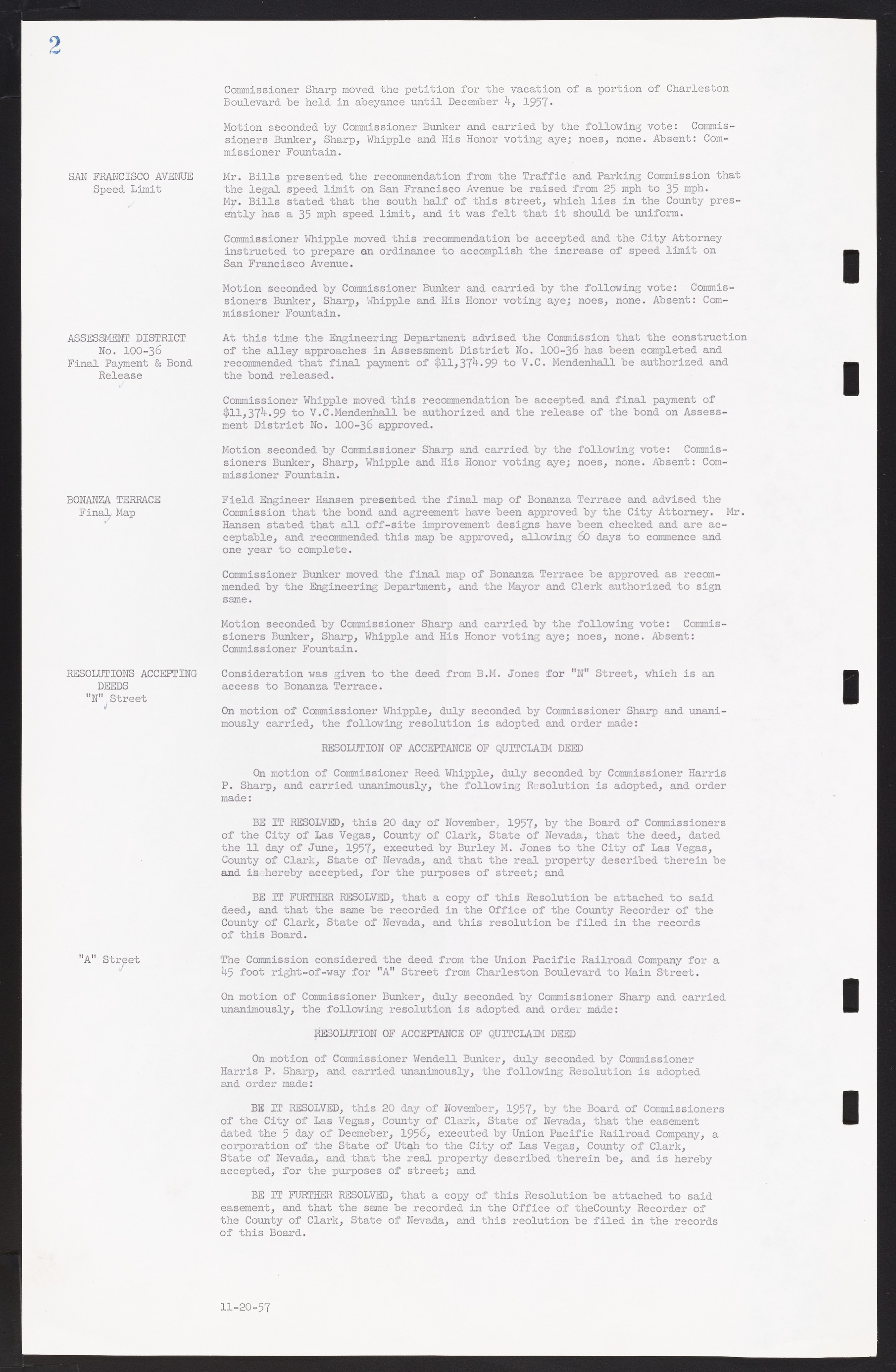 Las Vegas City Commission Minutes, November 20, 1957 to December 2, 1959, lvc000011-6