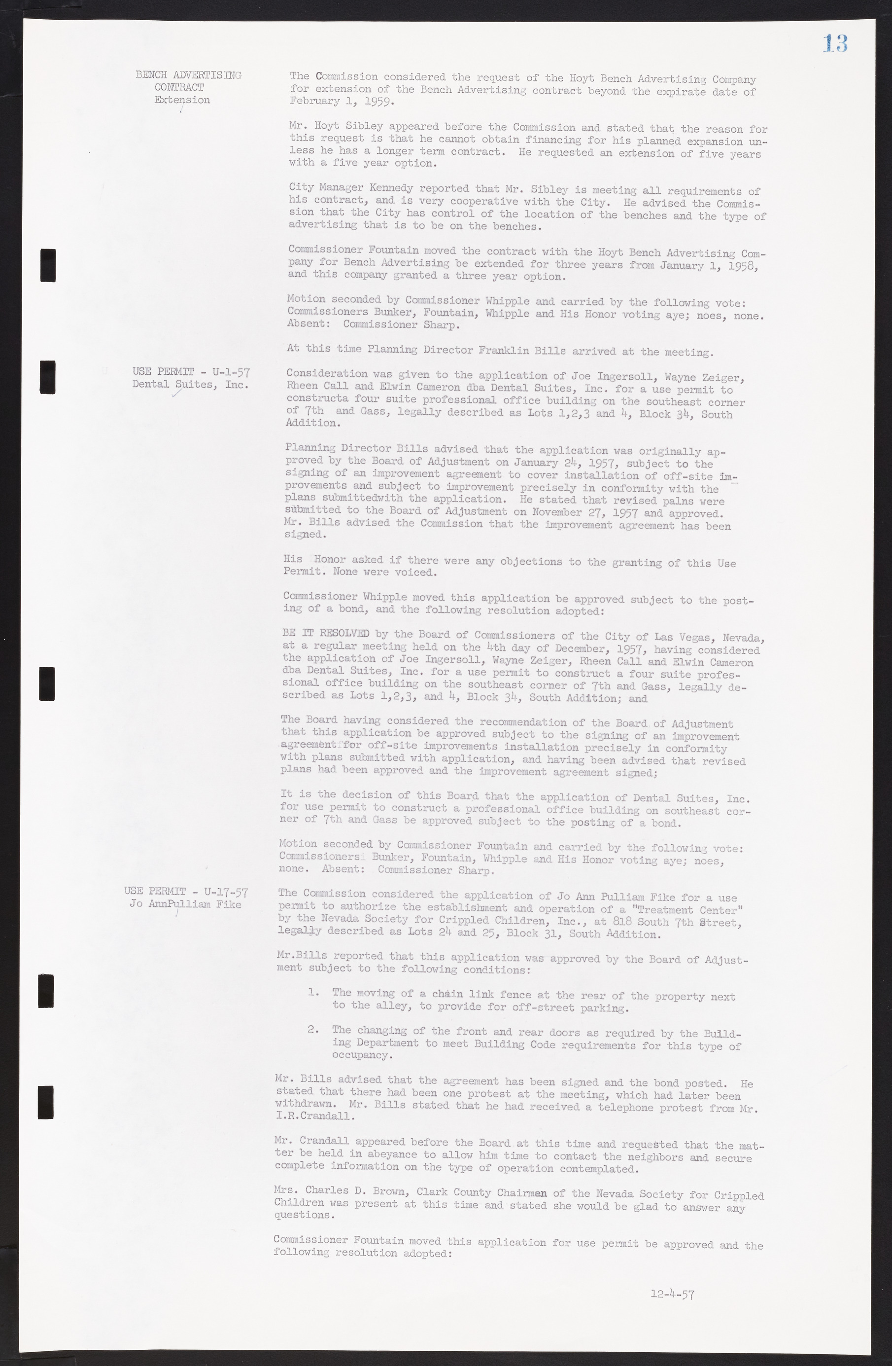 Las Vegas City Commission Minutes, November 20, 1957 to December 2, 1959, lvc000011-17